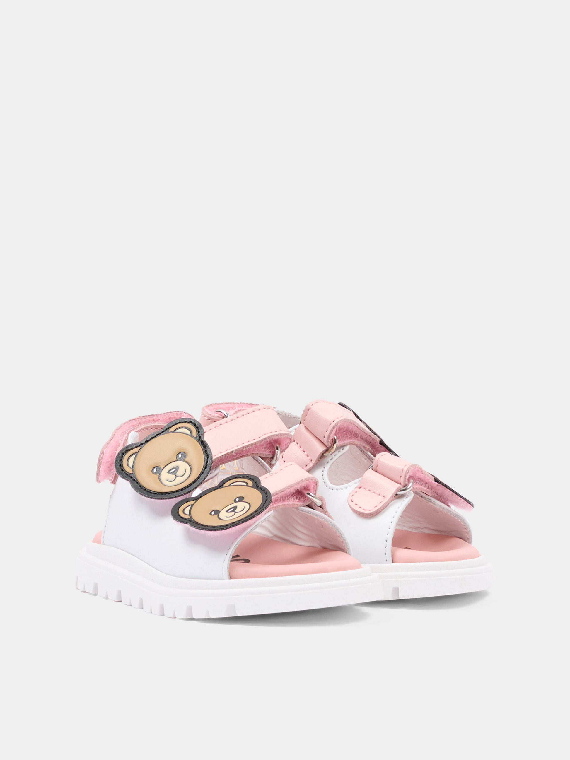 Sandalo bianco per bambina con Teddy Bear,Moschino Kids,82933 - VAR3