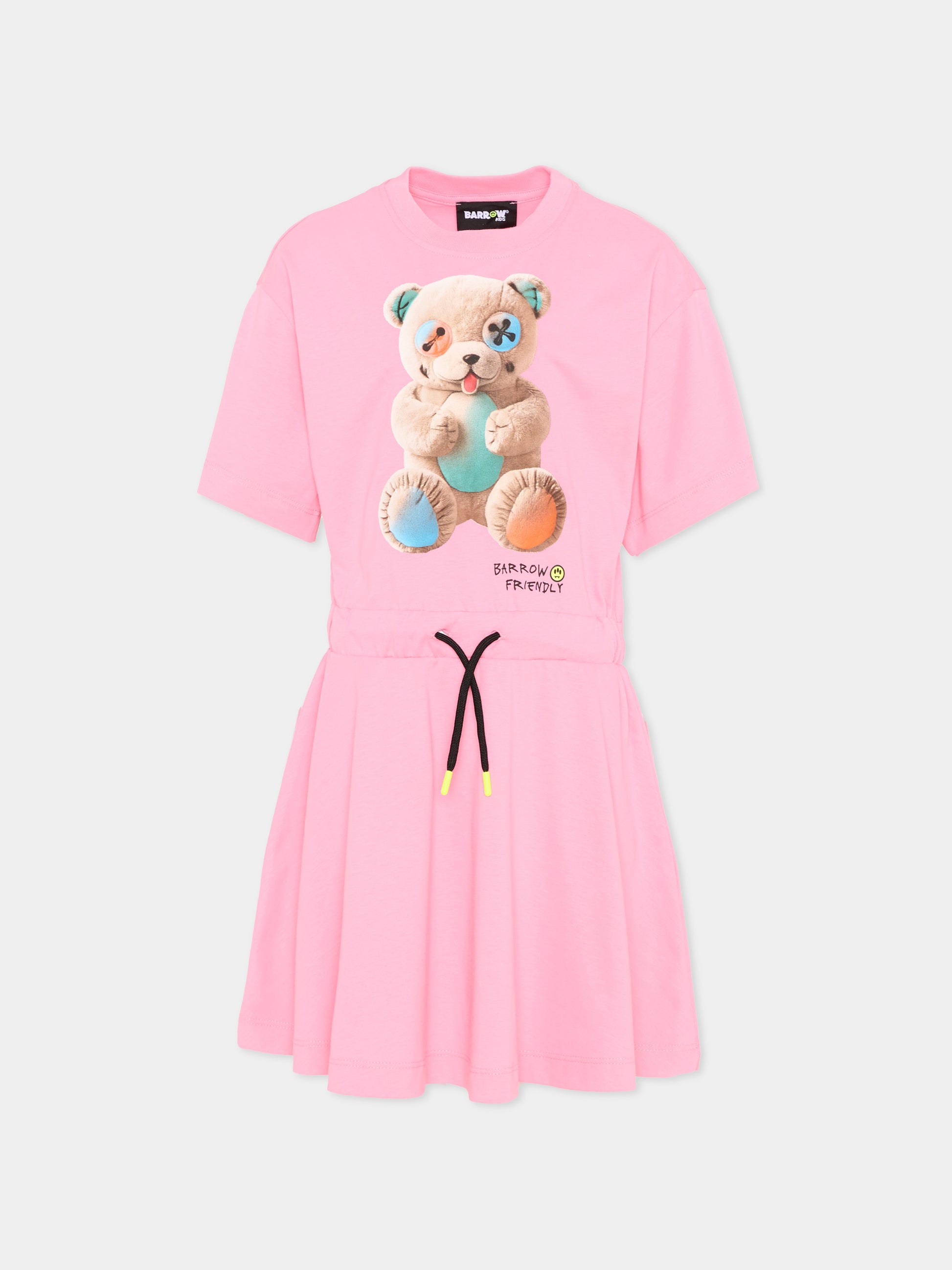 Vestito rosa per bambina con orsetto,Barrow,S6BKJGDR024 BW311