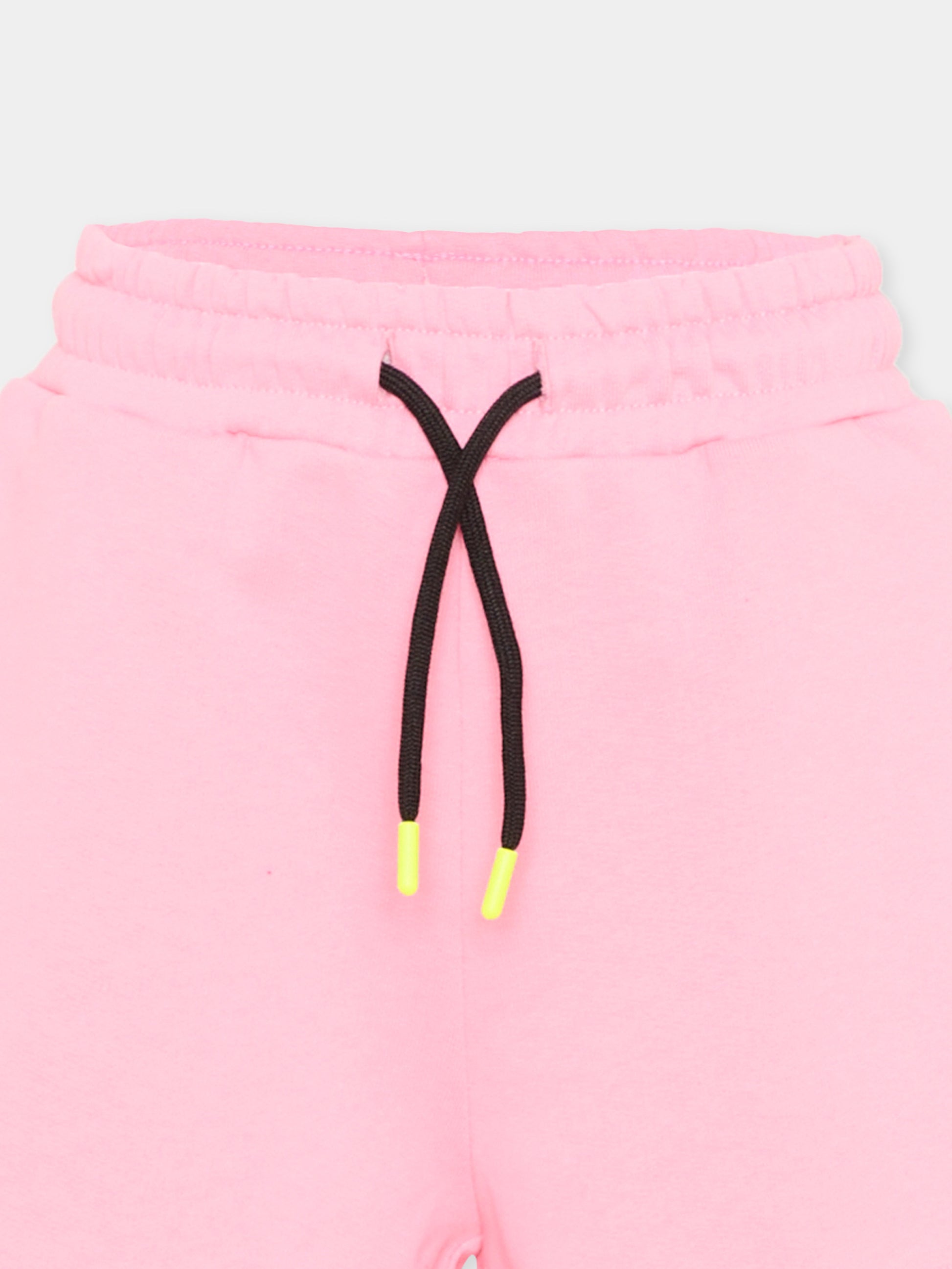 Shorts sportivi rosa per bambina logo,Barrow,S6BKJGSH013 BW311