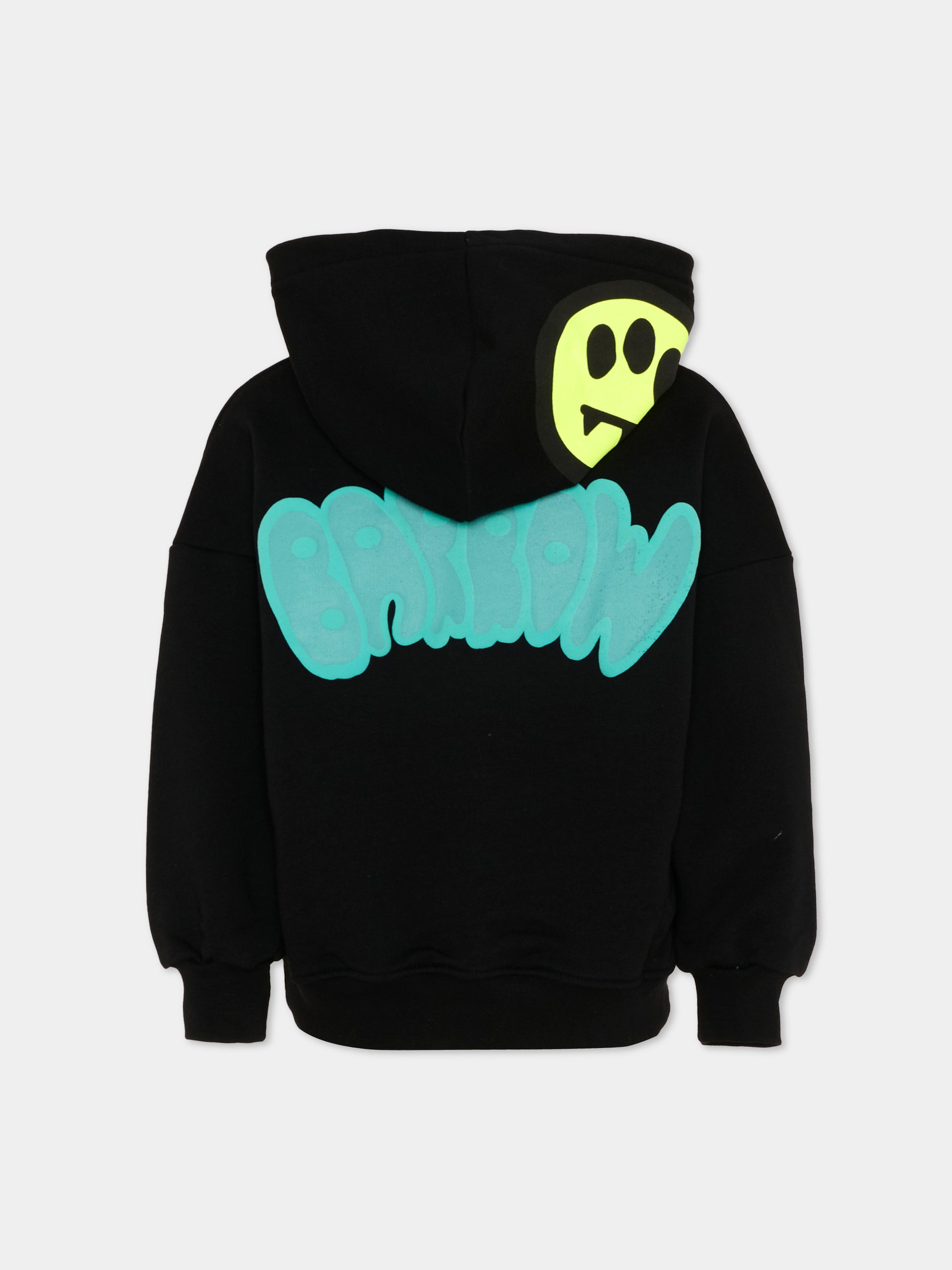 Felpa nera Barrow per bambini con logo,Barrow,S6BKJUHS002 110