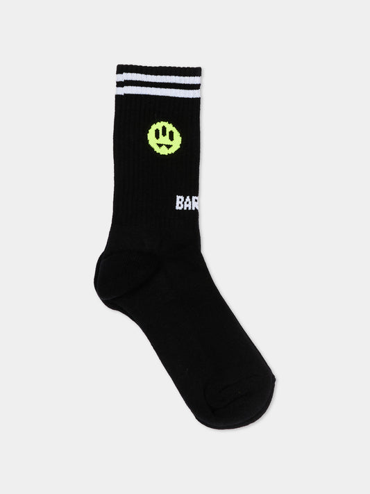 Calzini neri per bambini con smile,Barrow,S6BKJUSO027 110