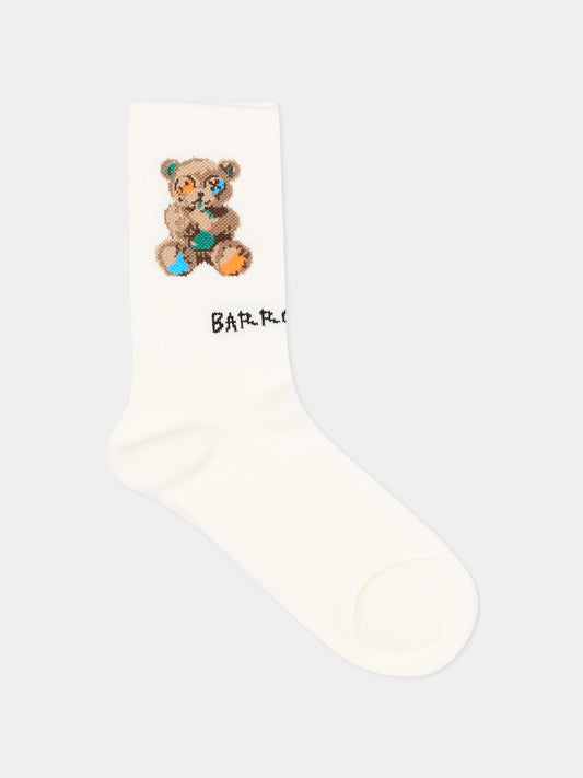 Calzini avorio per bambini con Teddy Bear,Barrow,S6BKJUSO028 002