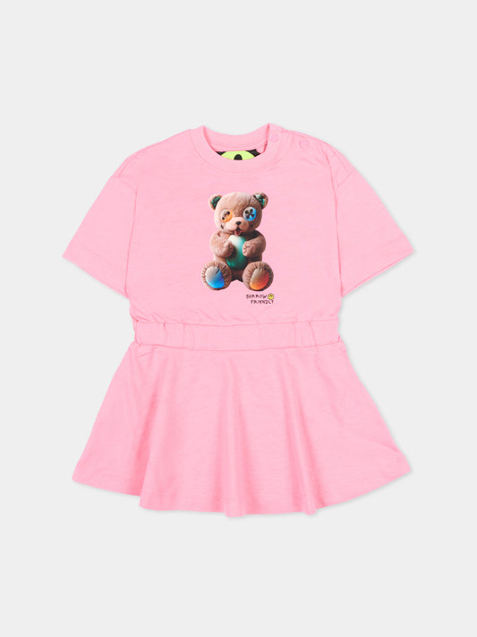 Vestito rosa per neonata con Teddy Bear,Barrow,S6BKNGDR206 BW311