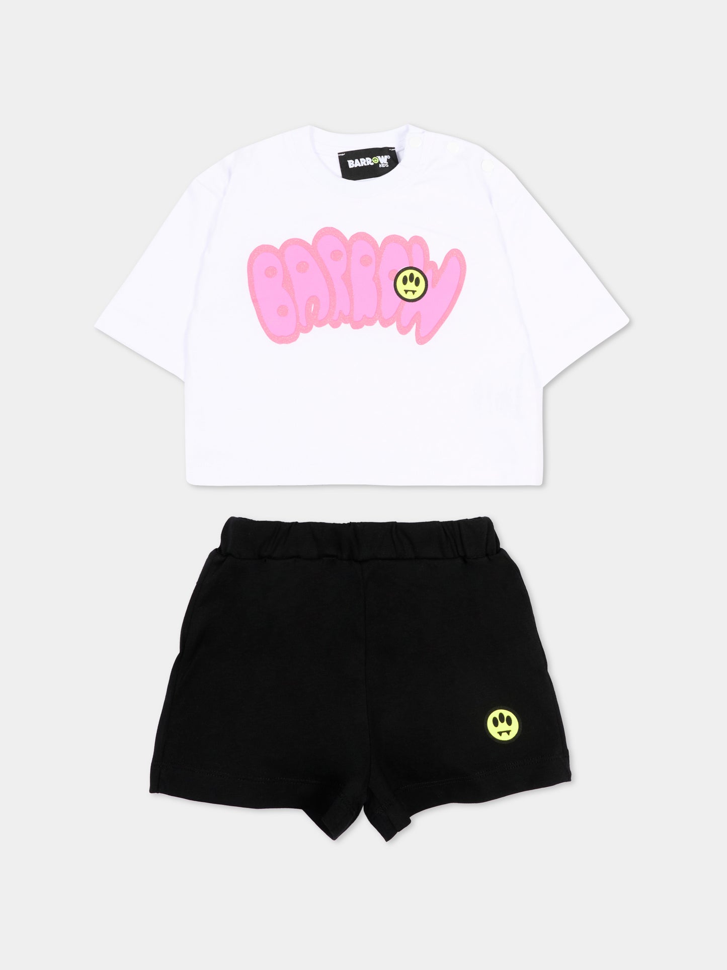 Completo sportivo nero per neonata con logo,Barrow,S6BKNGTR197 002/13