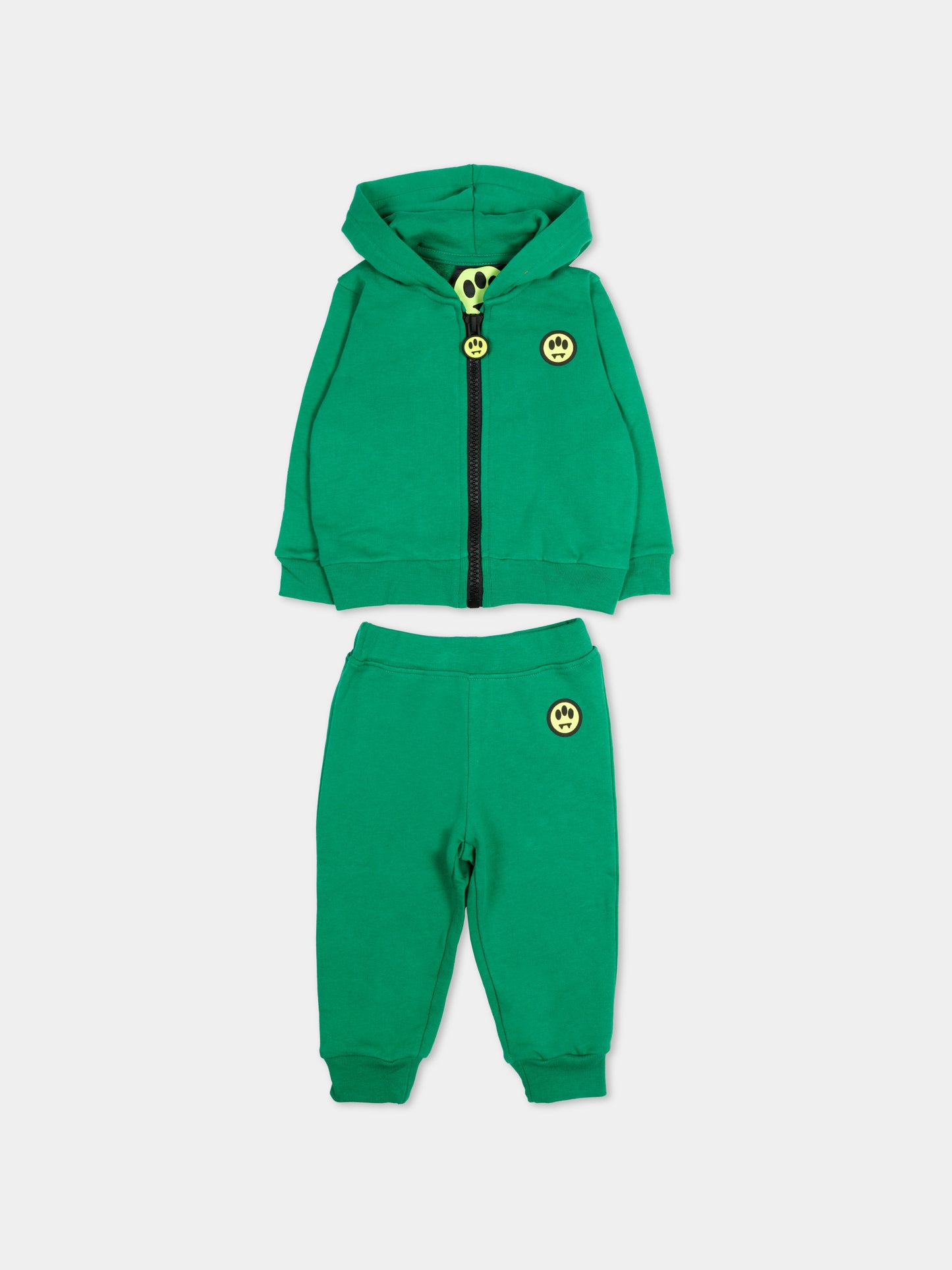Completo sportivo verde per neonati con logo,Barrow,S6BKUNSF190 080