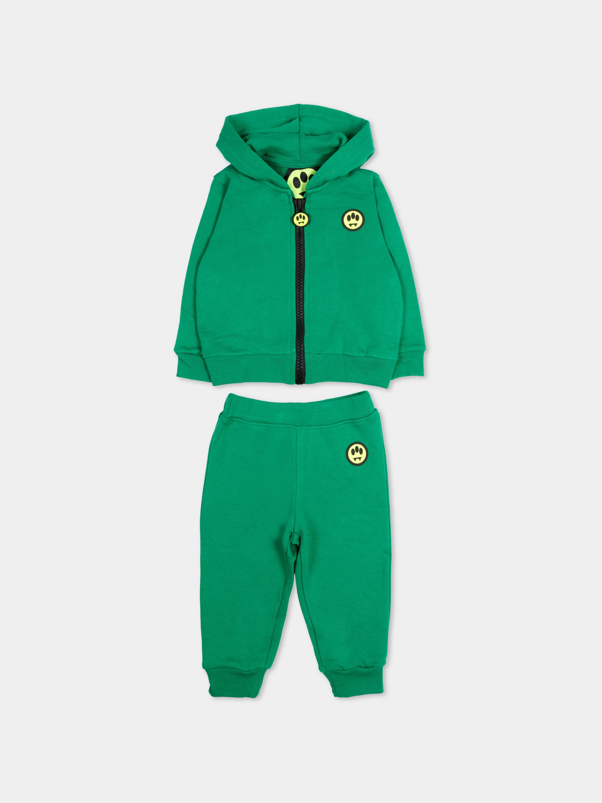 Completo sportivo verde per neonati con logo,Barrow,S6BKUNSF190 080
