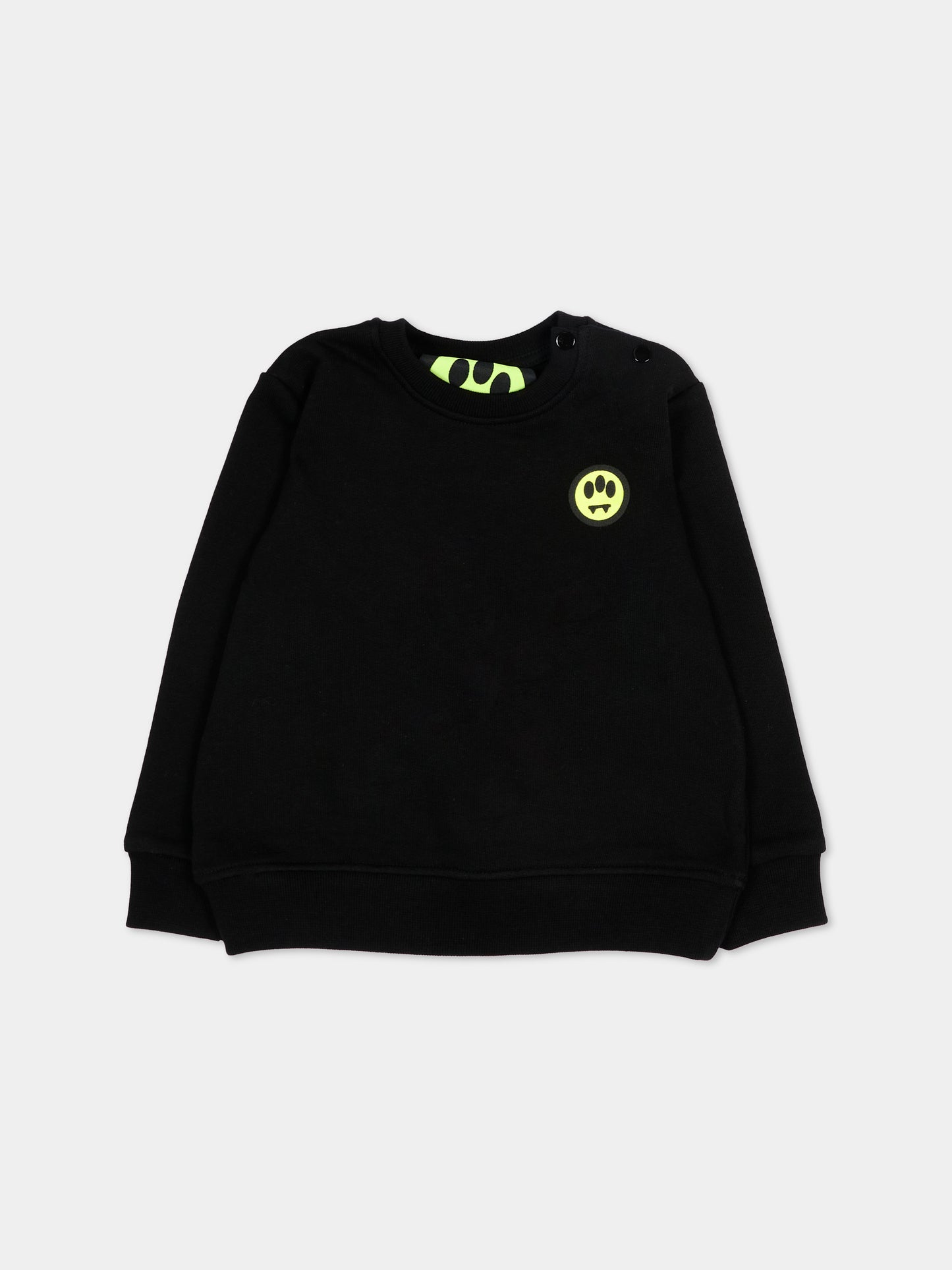 Felpa nera per neonati con logo,Barrow,S6BKUNSW209 110