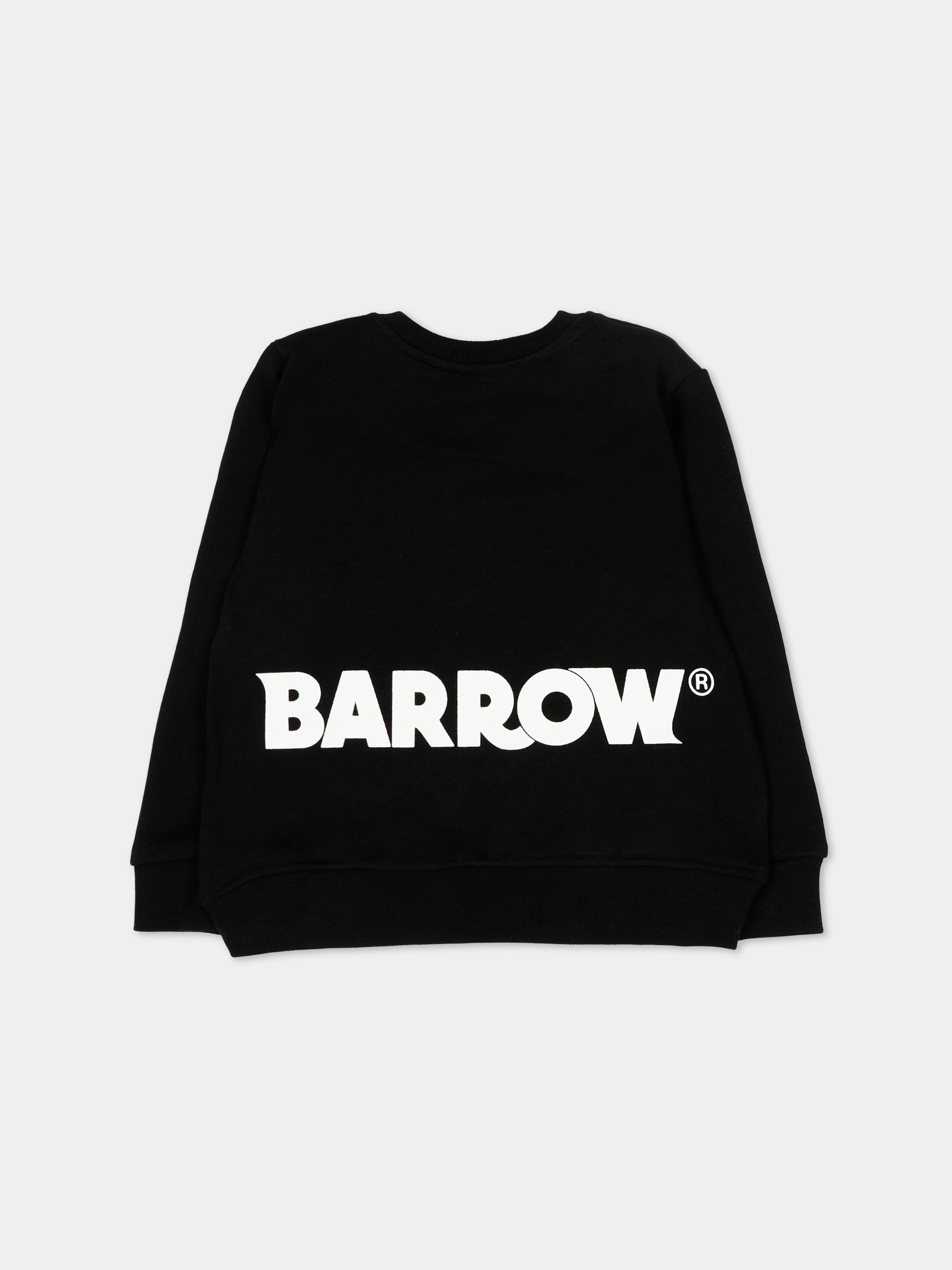 Felpa nera per neonati con logo,Barrow,S6BKUNSW209 110