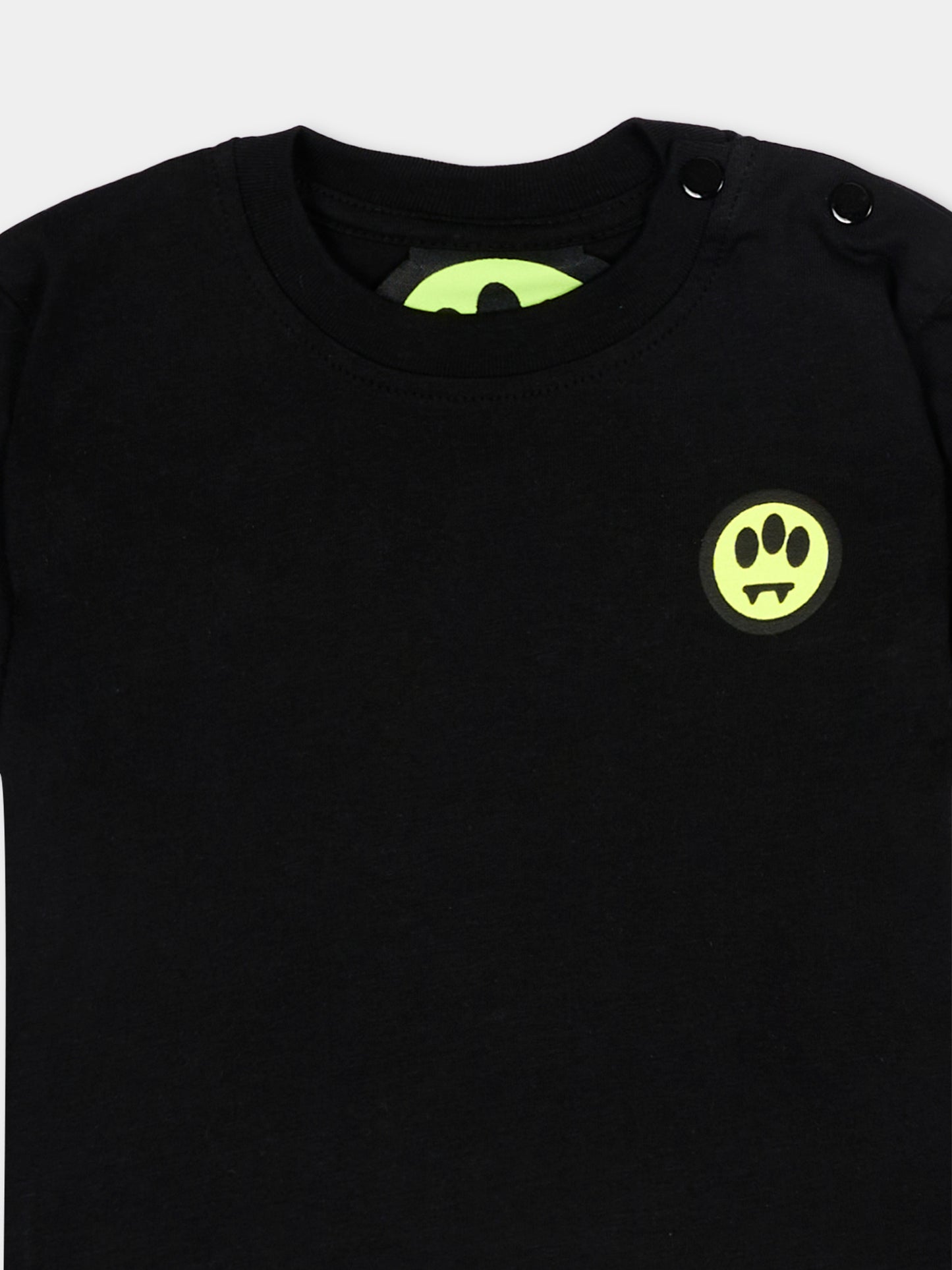 T-Shirt nera per neonata con logo,Barrow,S6BKUNTH207 110/92
