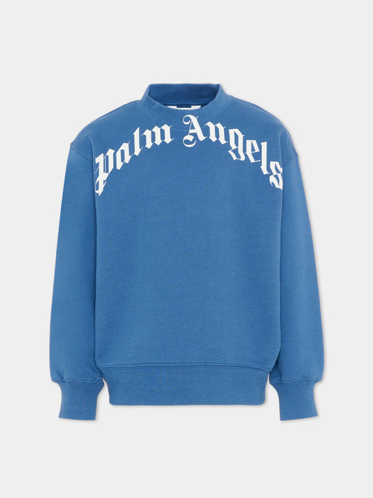 Felpa blu Palm Angels per bambini,Palm Angels,PBBA012S26FLE001 060