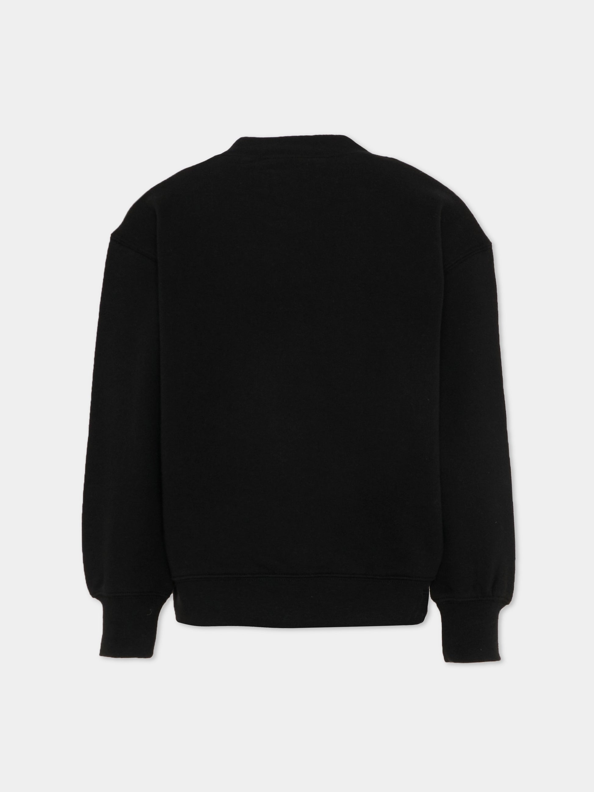 Felpa nera per bambino con cane,Palm Angels,PBBA012S26FLE009 110