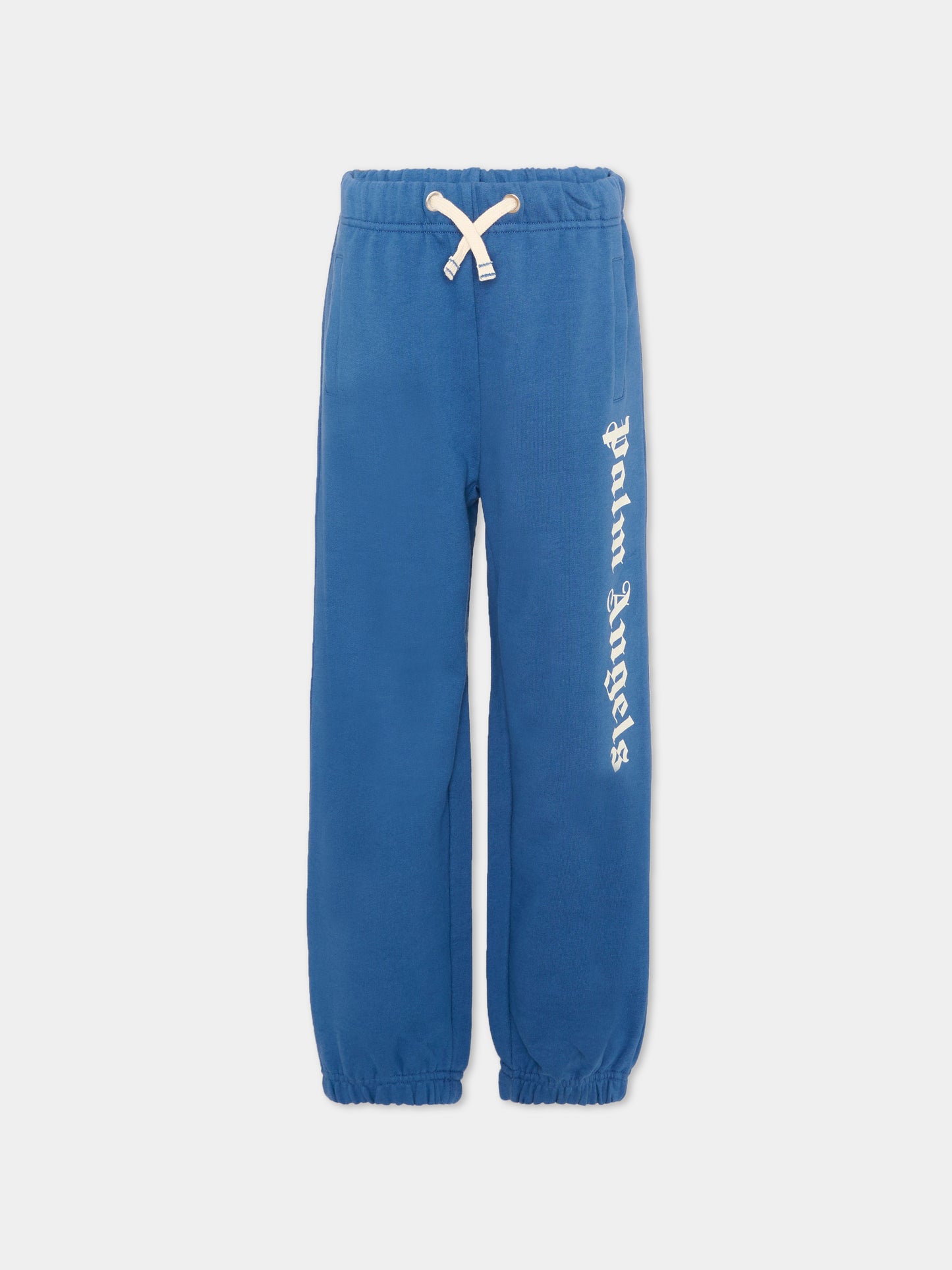 Pantaloni sportivi blu per bambini con logo,Palm Angels,PBCH008S26FLE001 060