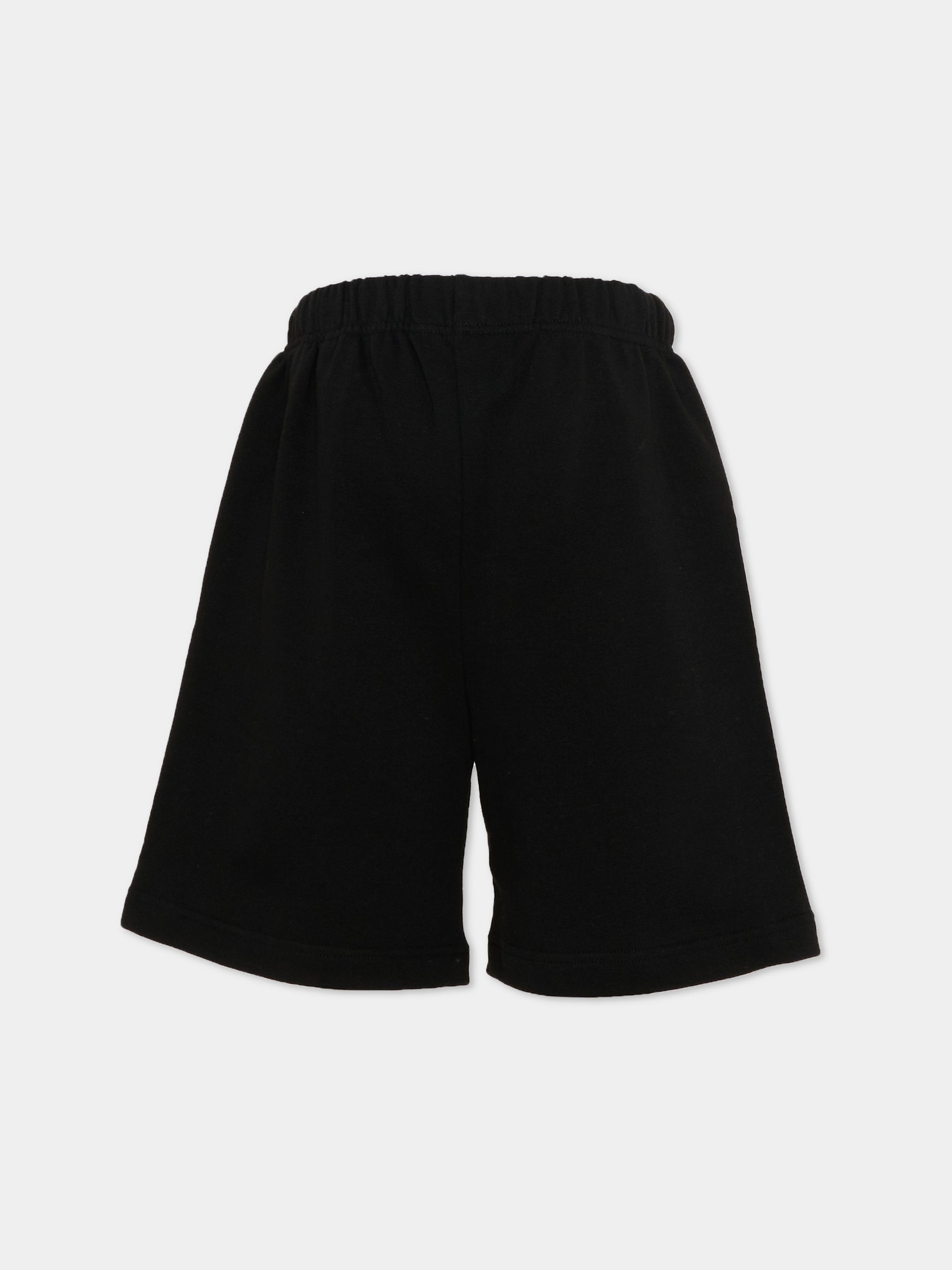 Shorts sportivi neri per bambini con logo,Palm Angels,PBCI006S26FLE003 110