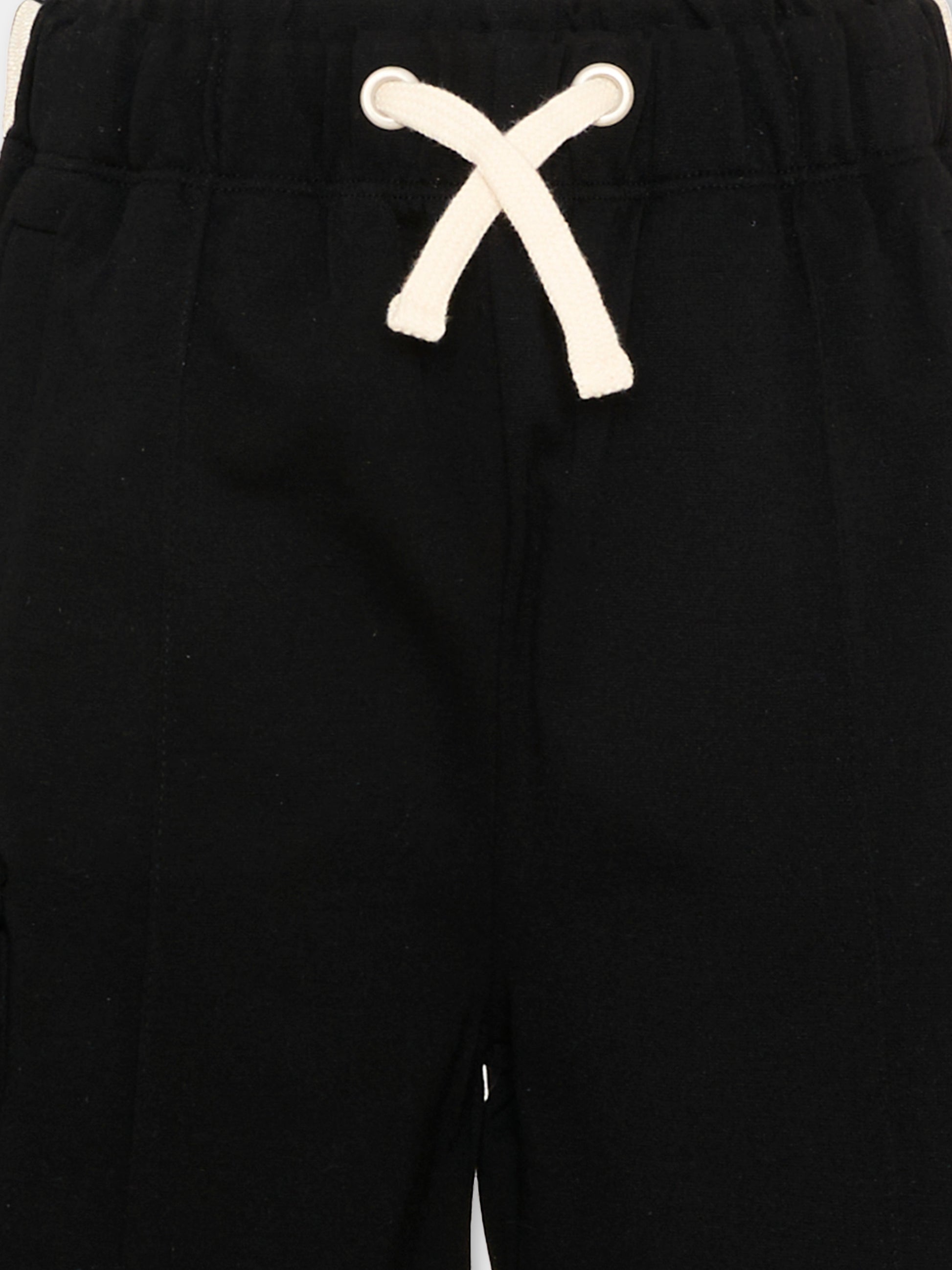 Shorts sportivi neri per bambino con bande,Palm Angels,PBCL004S26FLE001 110