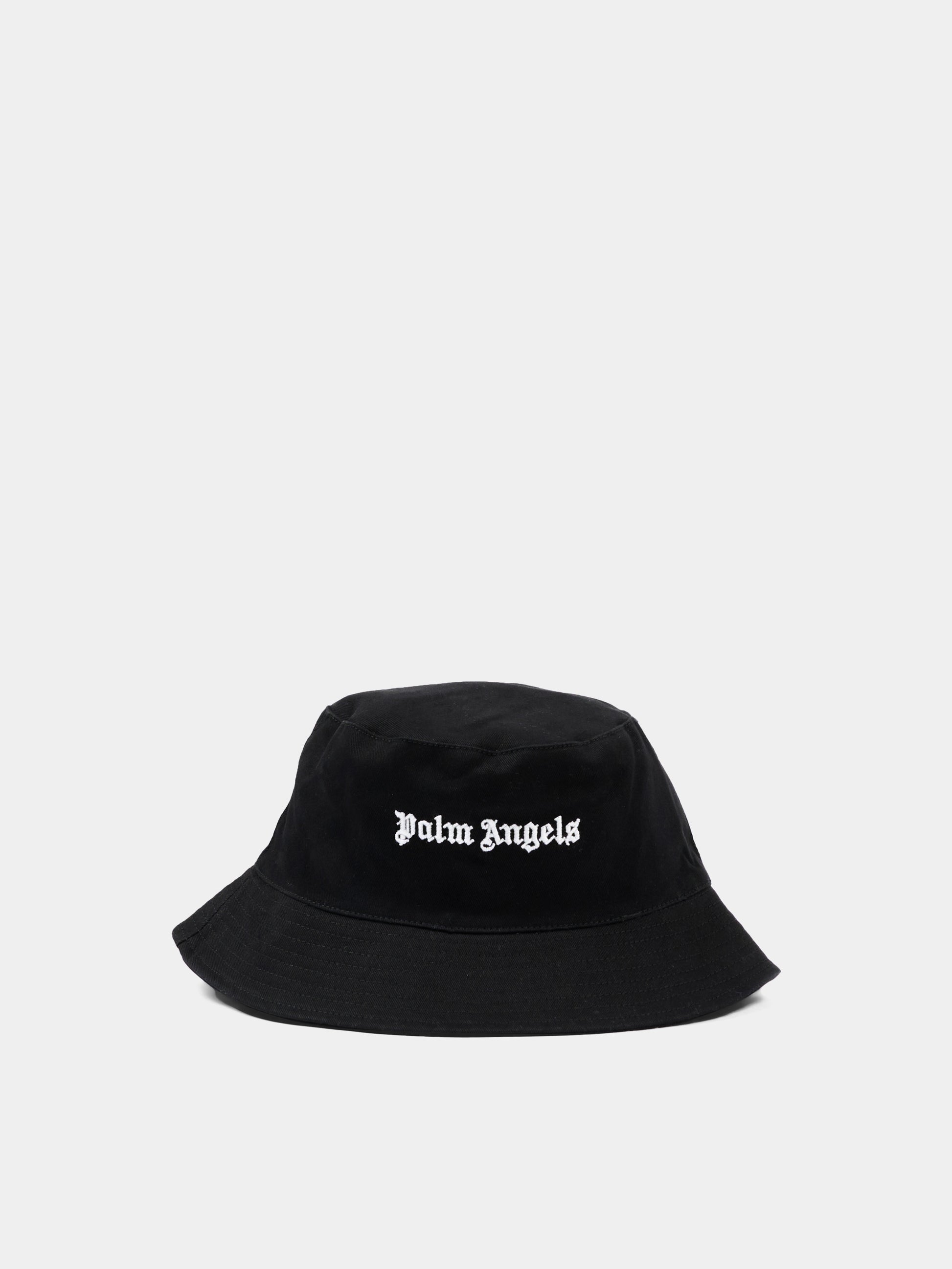 Cloche nera per bambini con logo,Palm Angels,PBLA001S26FAB003 110