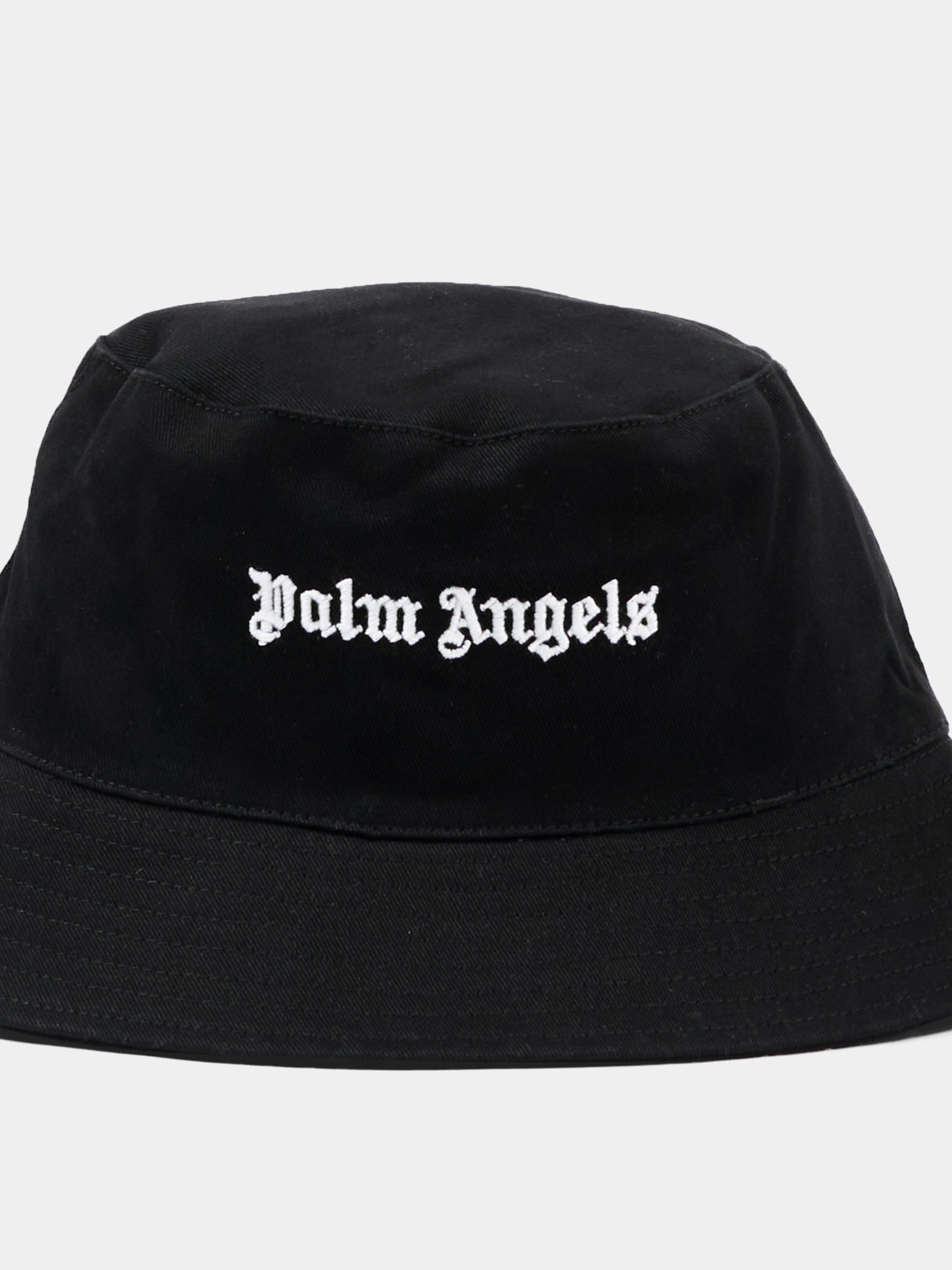 Cloche nera per bambini con logo,Palm Angels,PBLA001S26FAB003 110