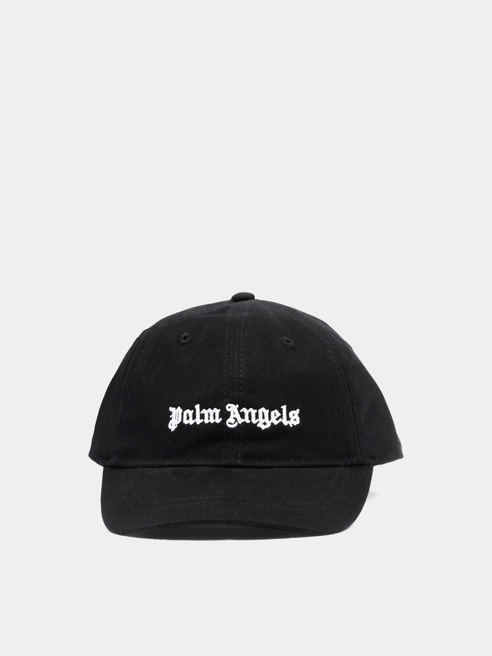 Cappello con visiera nero con logo,Palm Angels,PBLB002S26FAB003 110