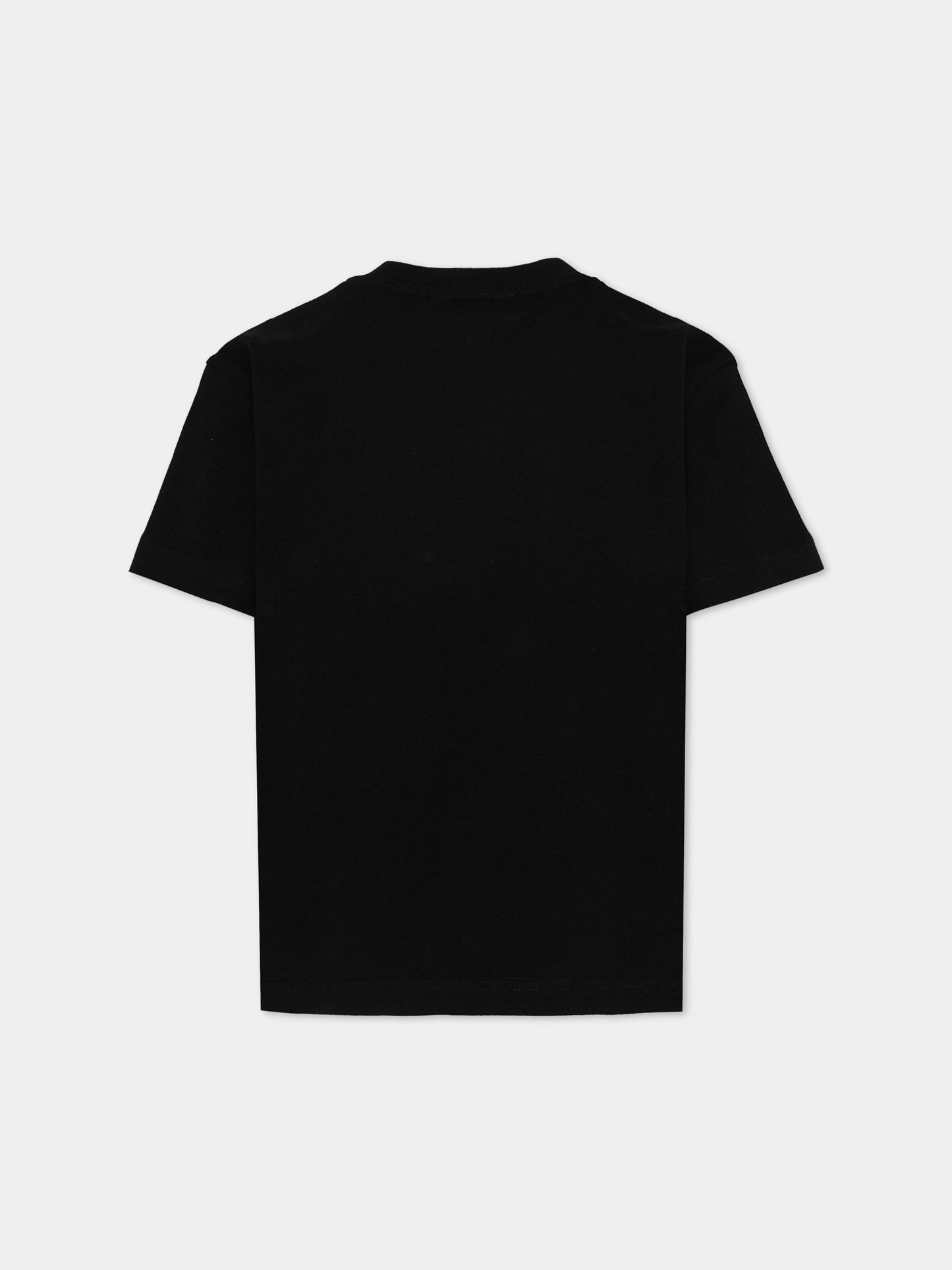 T-Shirt nera per bambina con logo,Palm Angels,PGAA002S26JER005 110