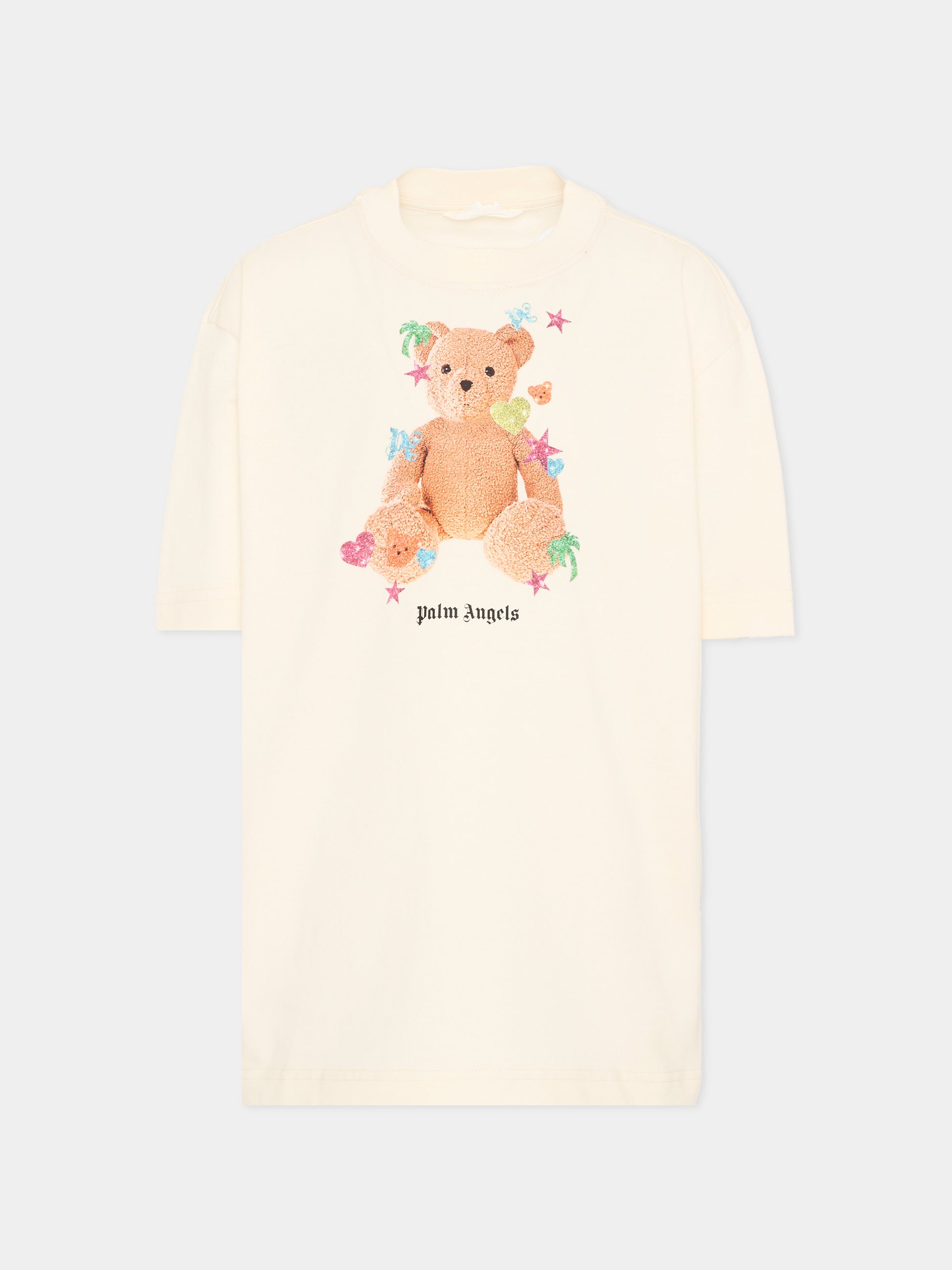 T-Shirt avorio per bambina con Teddy Bear,Palm Angels,PGAA002S26JER006 002
