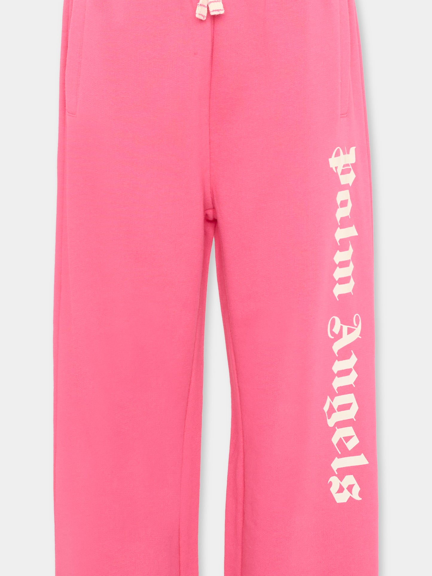 Pantaloni sportivi fucsia per bambina con logo,Palm Angels,PGCH008S26FLE001 044