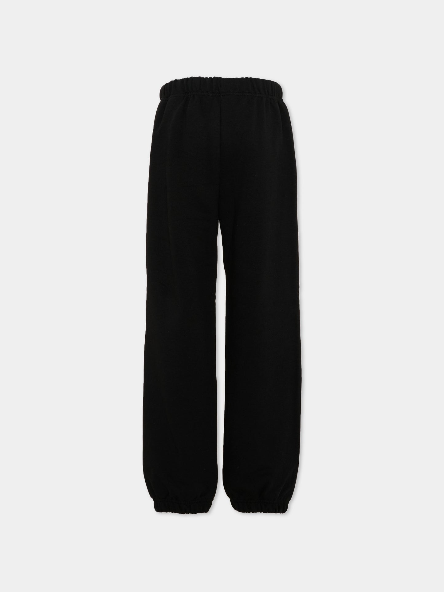 Pantaloni sportivi neri per bambina con logo,Palm Angels,PGCH008S26FLE001 110