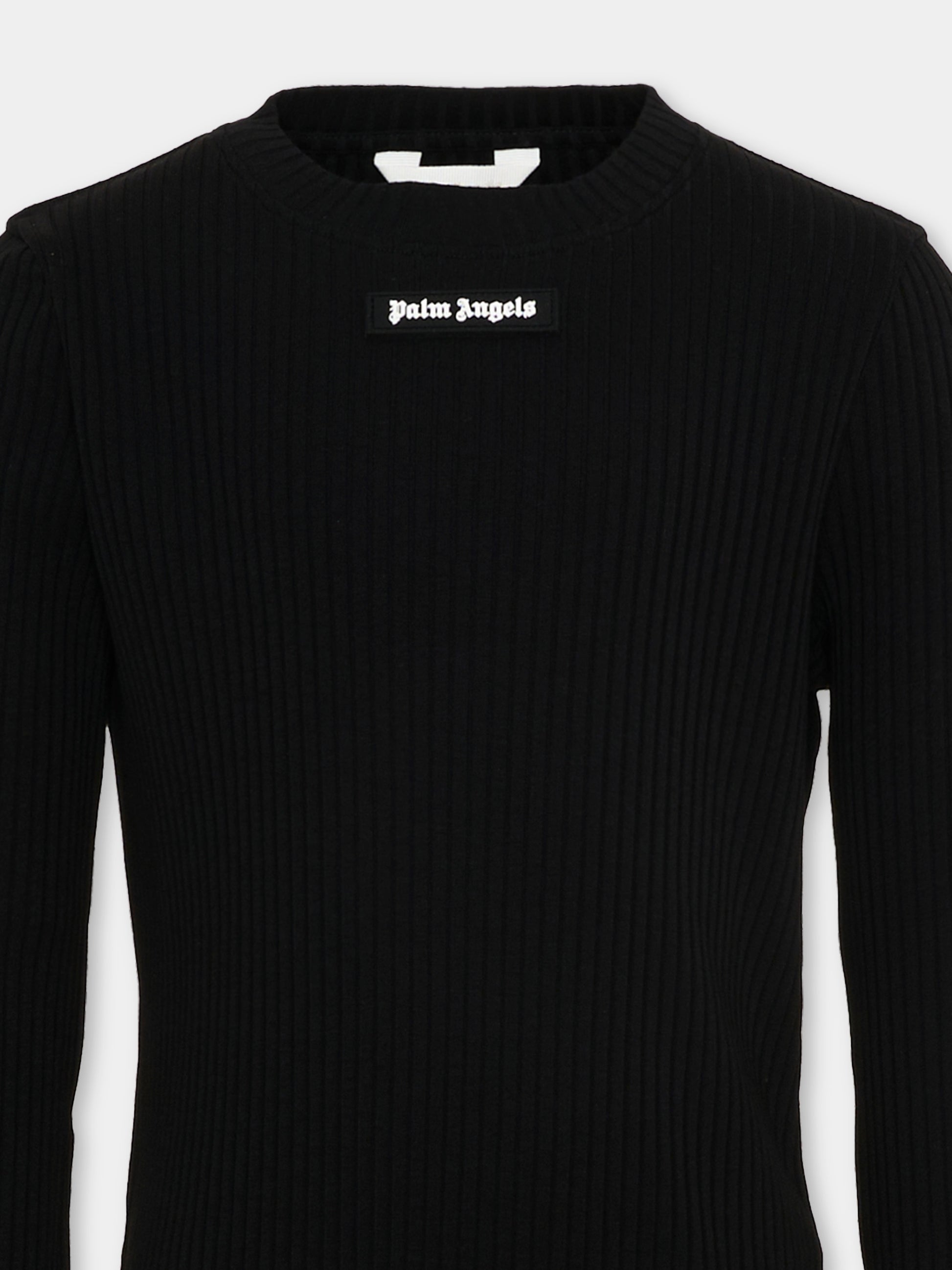 Vestito nero Palm Angels per bambina,Palm Angels,PGDB025S26JER001 110