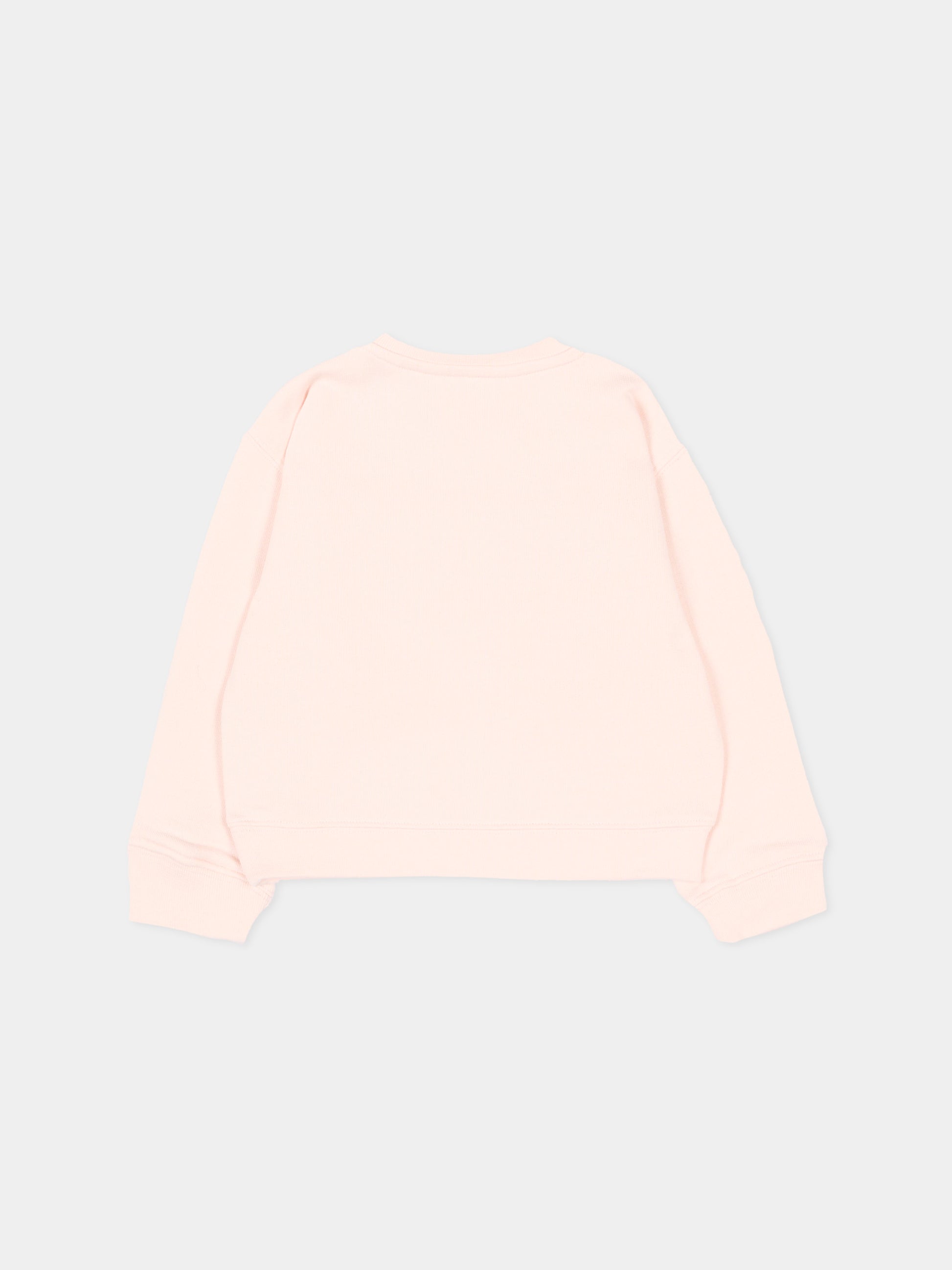 Felpa rosa per neonata con logo,Palm Angels,PGXC001S26FLE002 042