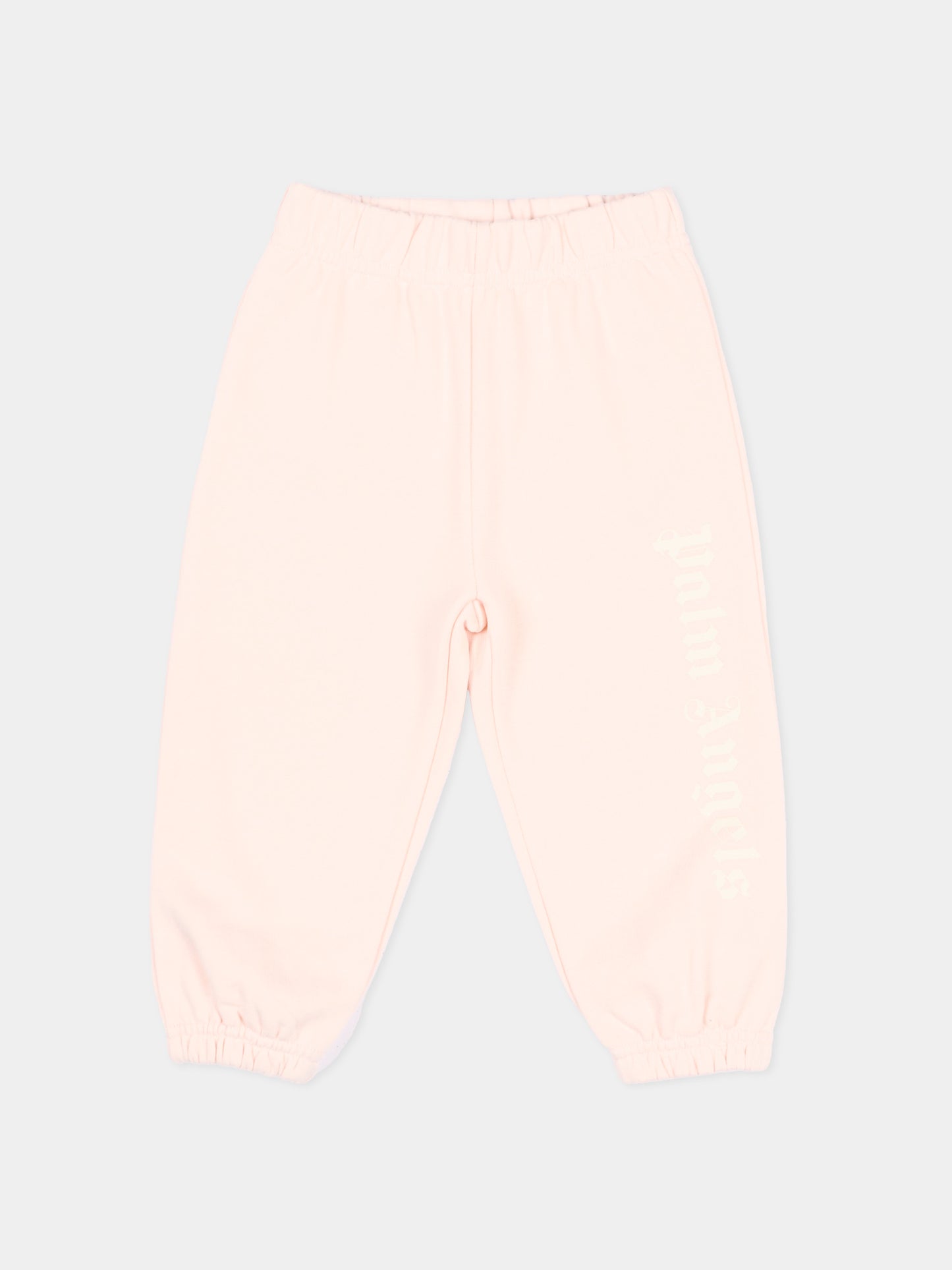 Pantaloni sportivi rosa per neonata con logo,Palm Angels,PGXD002S26FLE001 042