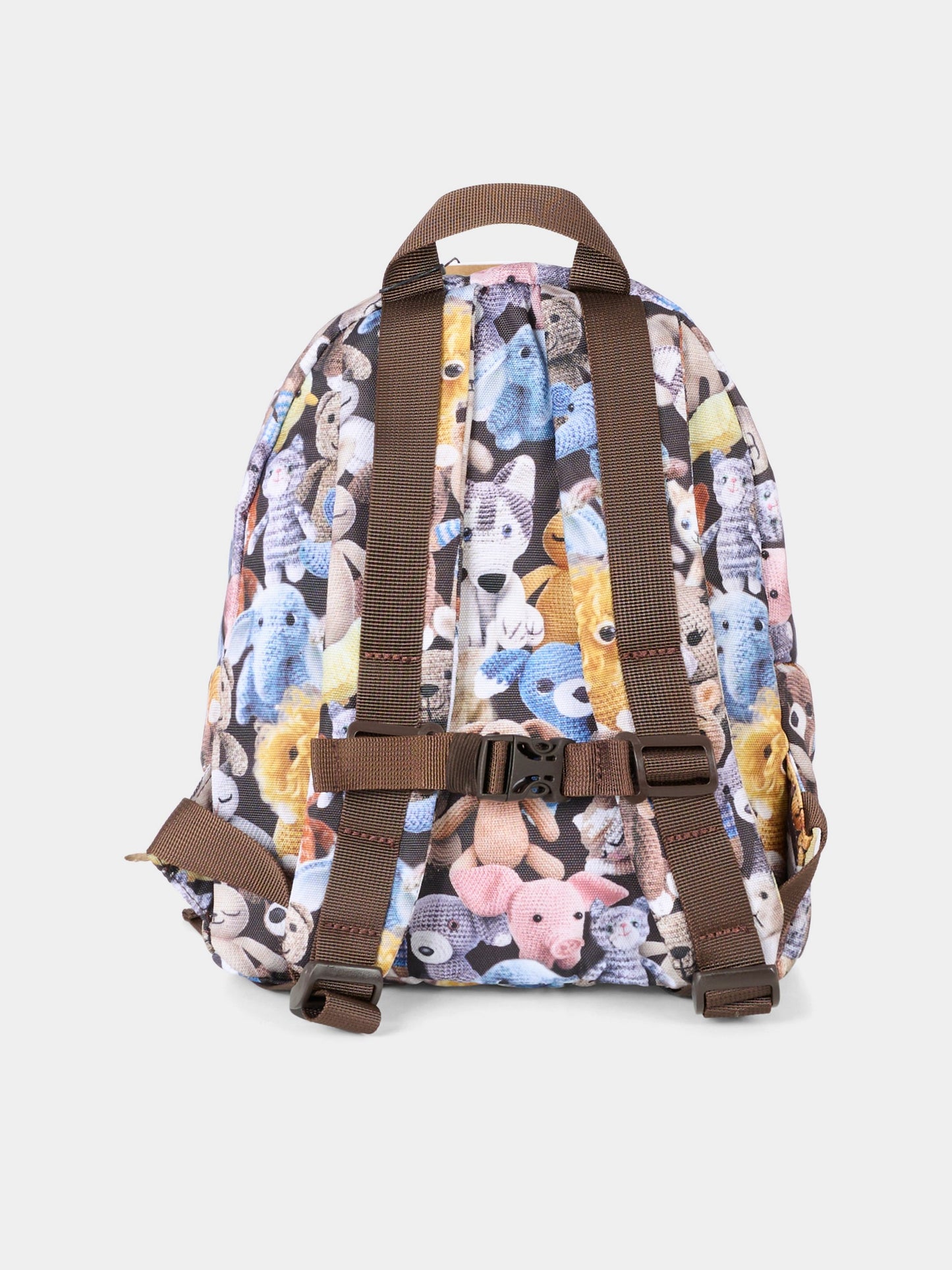 Multicolor mini backpack for kids with plush print