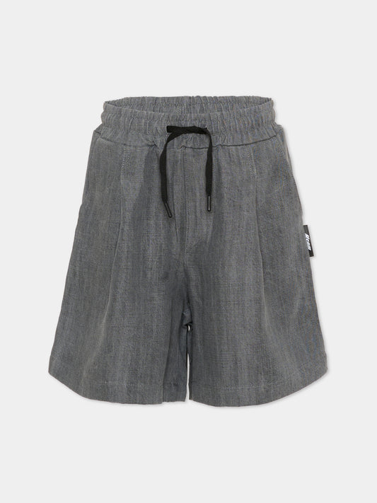 Shorts grigi per bambini con coulisse,Msgm Kids,S6MSJBBE056 102