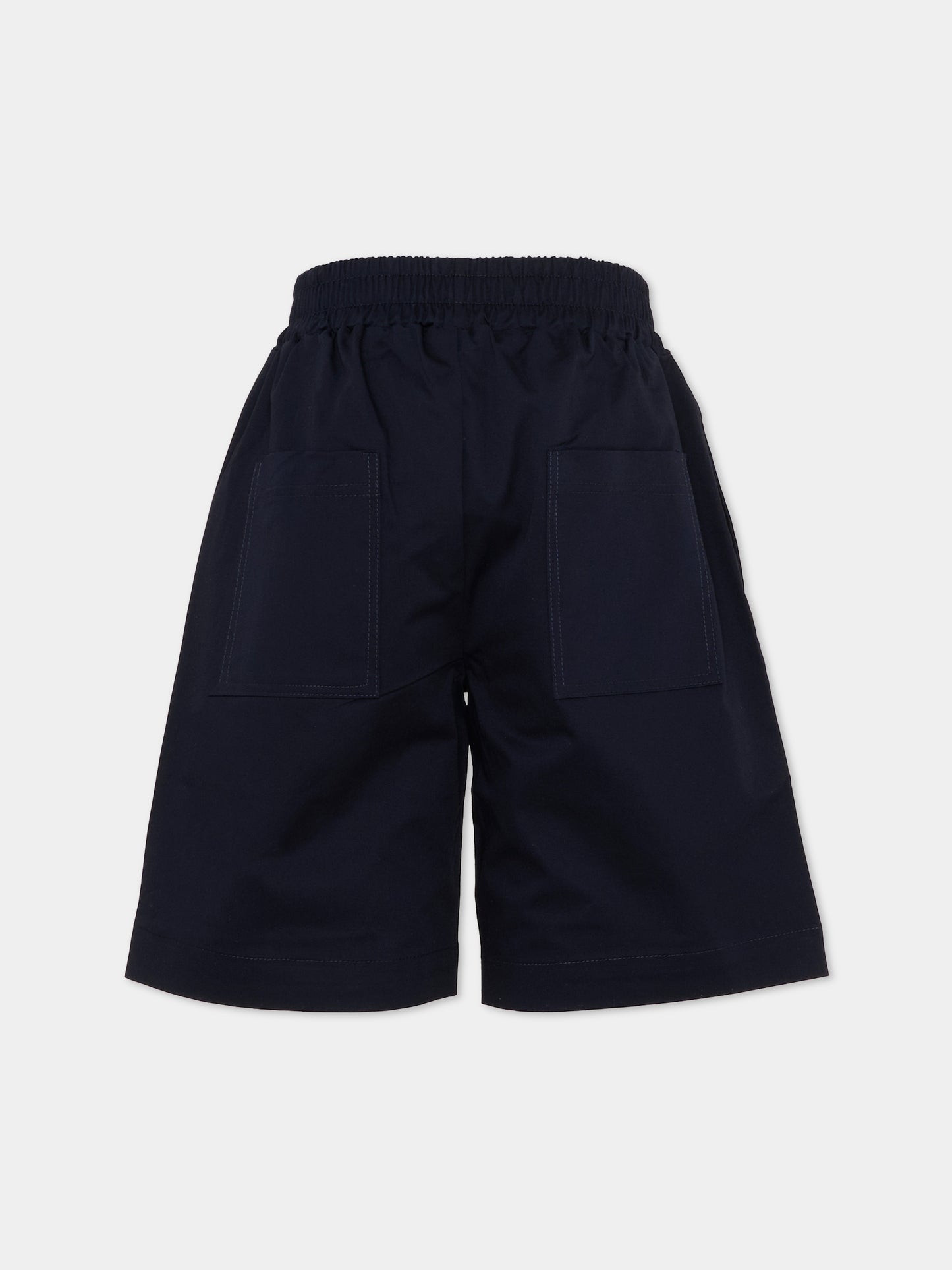 Shorts blu per bambino con logo,Msgm Kids,S6MSJBBE297 MS072
