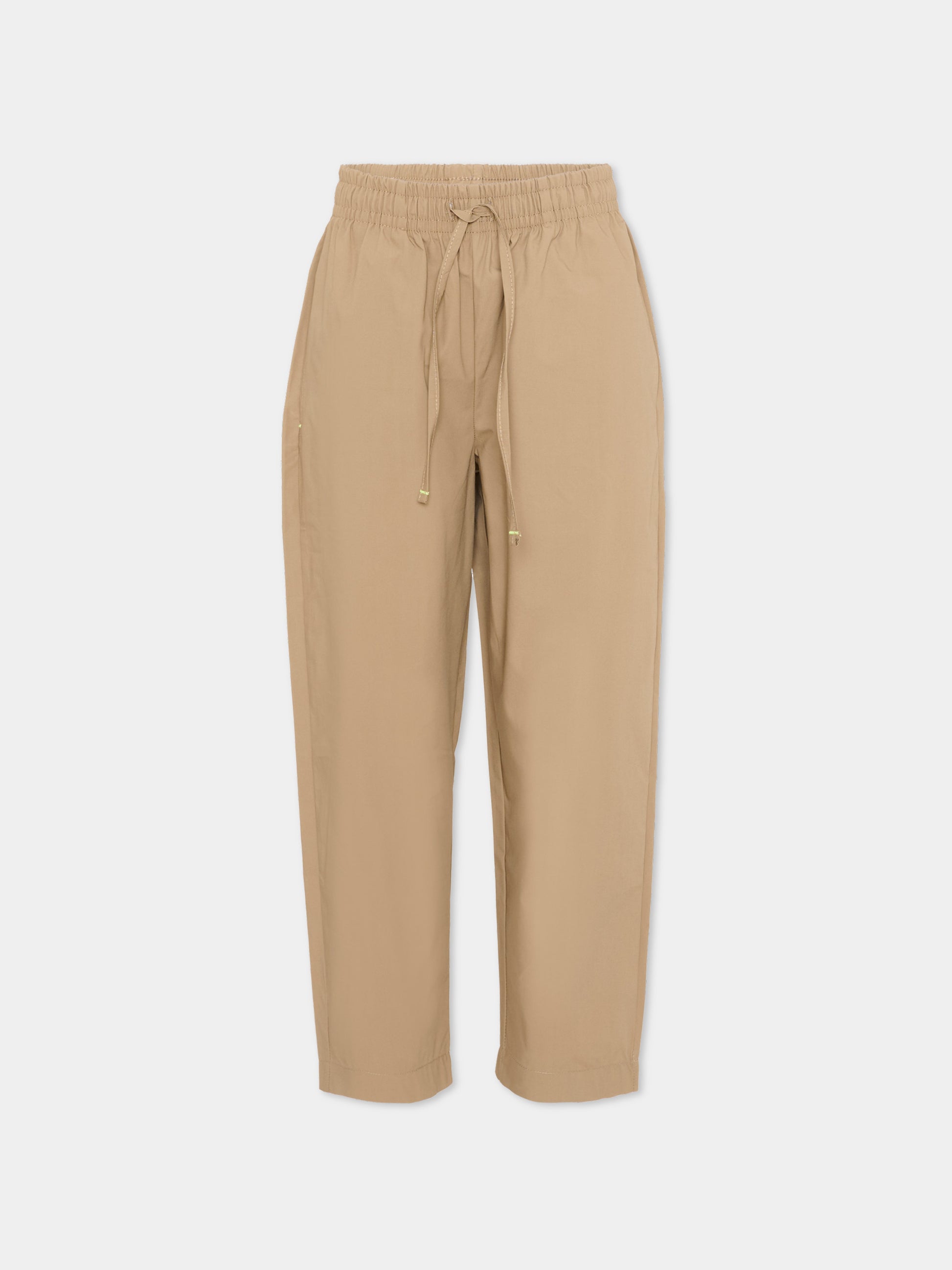 Pantaloni beige per bambino con logo,Msgm Kids,S6MSJBPA188 178