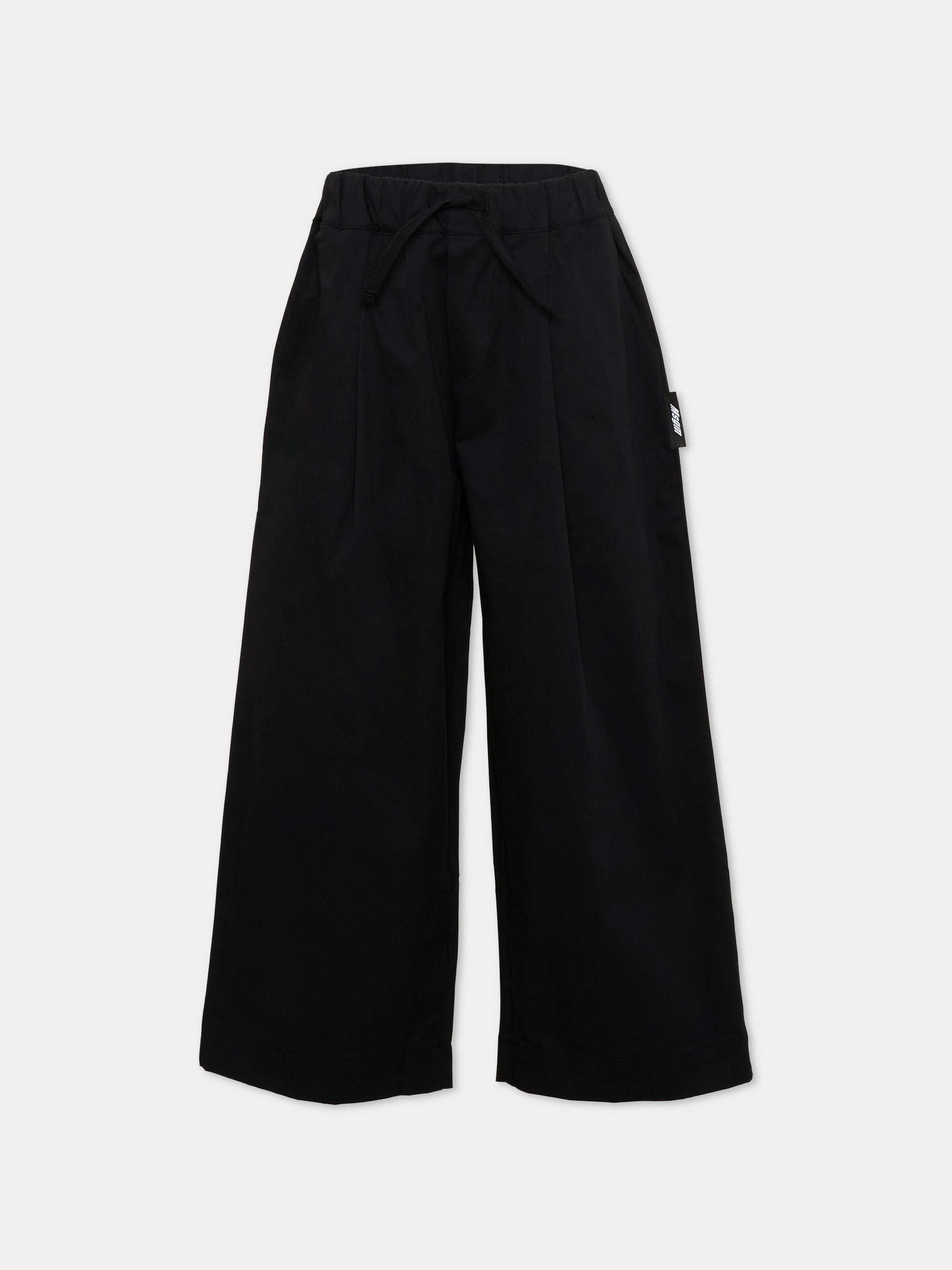 Pantaloni casual nero per bambino,Msgm Kids,S6MSJBPA252 110