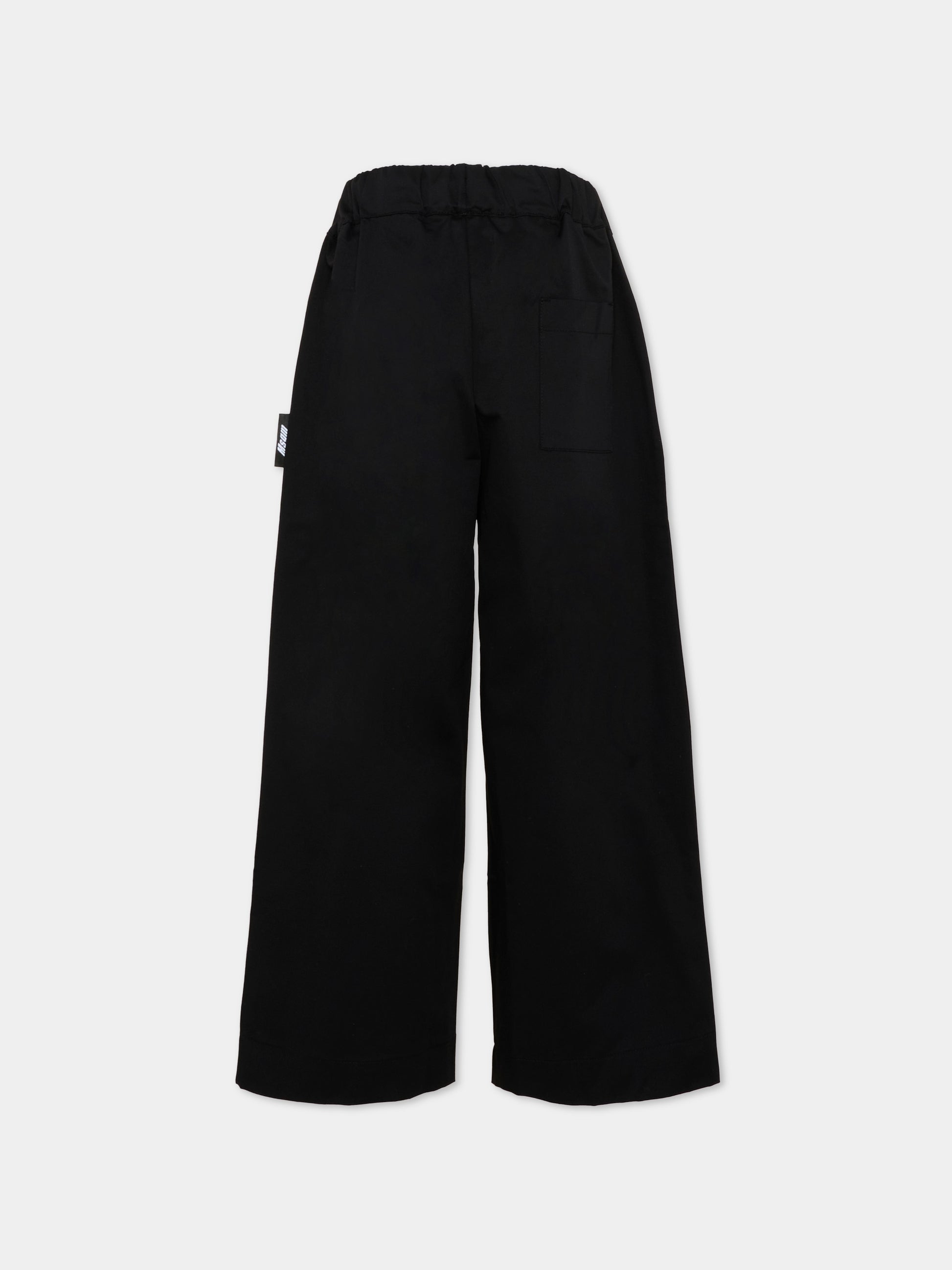 Pantaloni casual nero per bambino,Msgm Kids,S6MSJBPA252 110