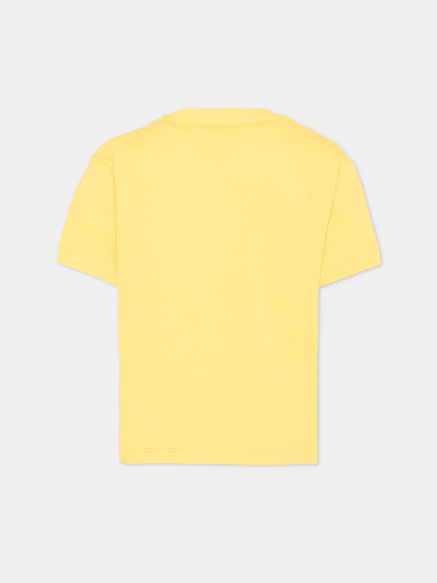 T-Shirt gialla per bambino con logo,Msgm Kids,S6MSJBTH251 020