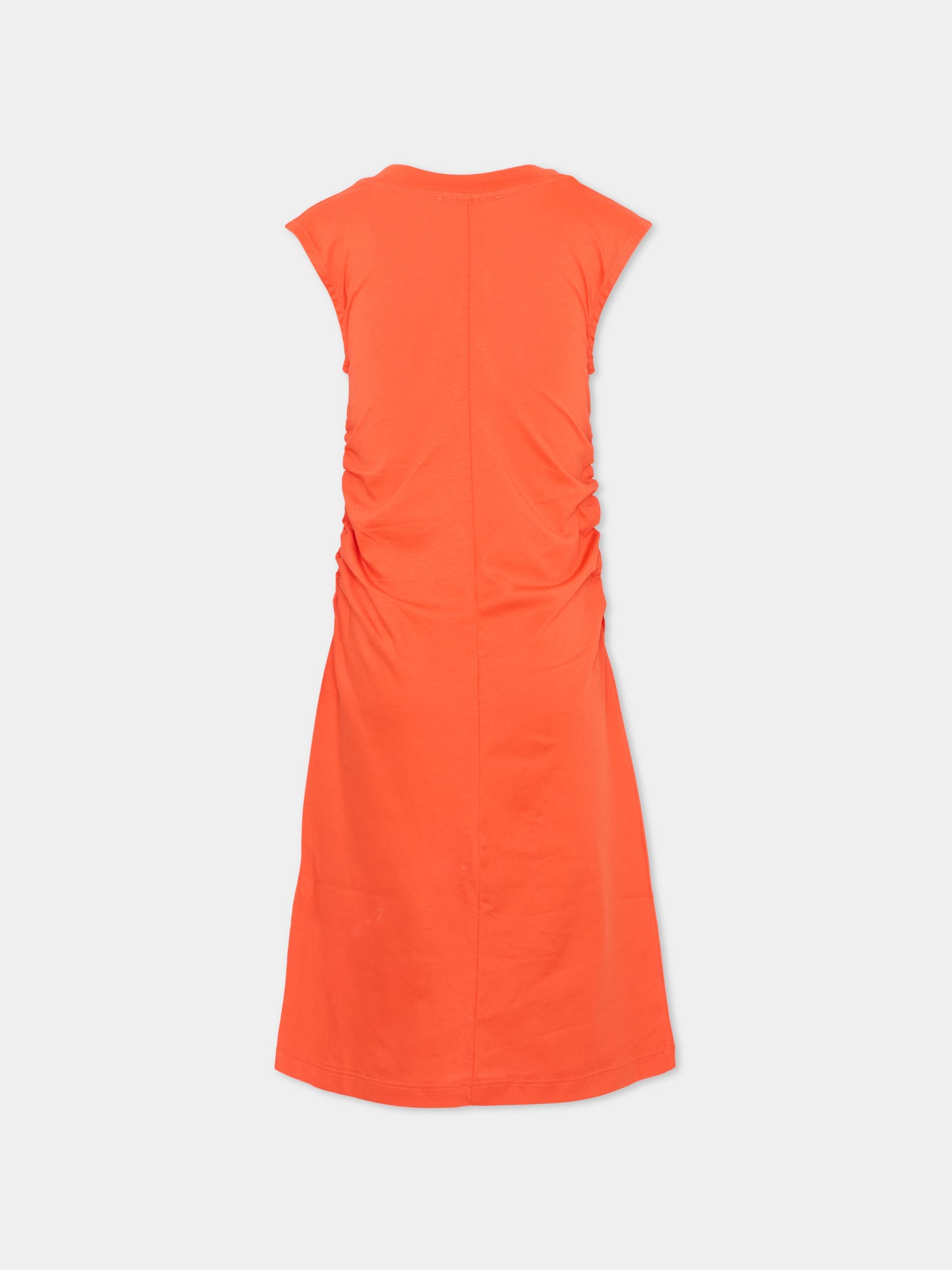 Vestito rosso per bambina con logo,Msgm Kids,S6MSJGDR064 MS074