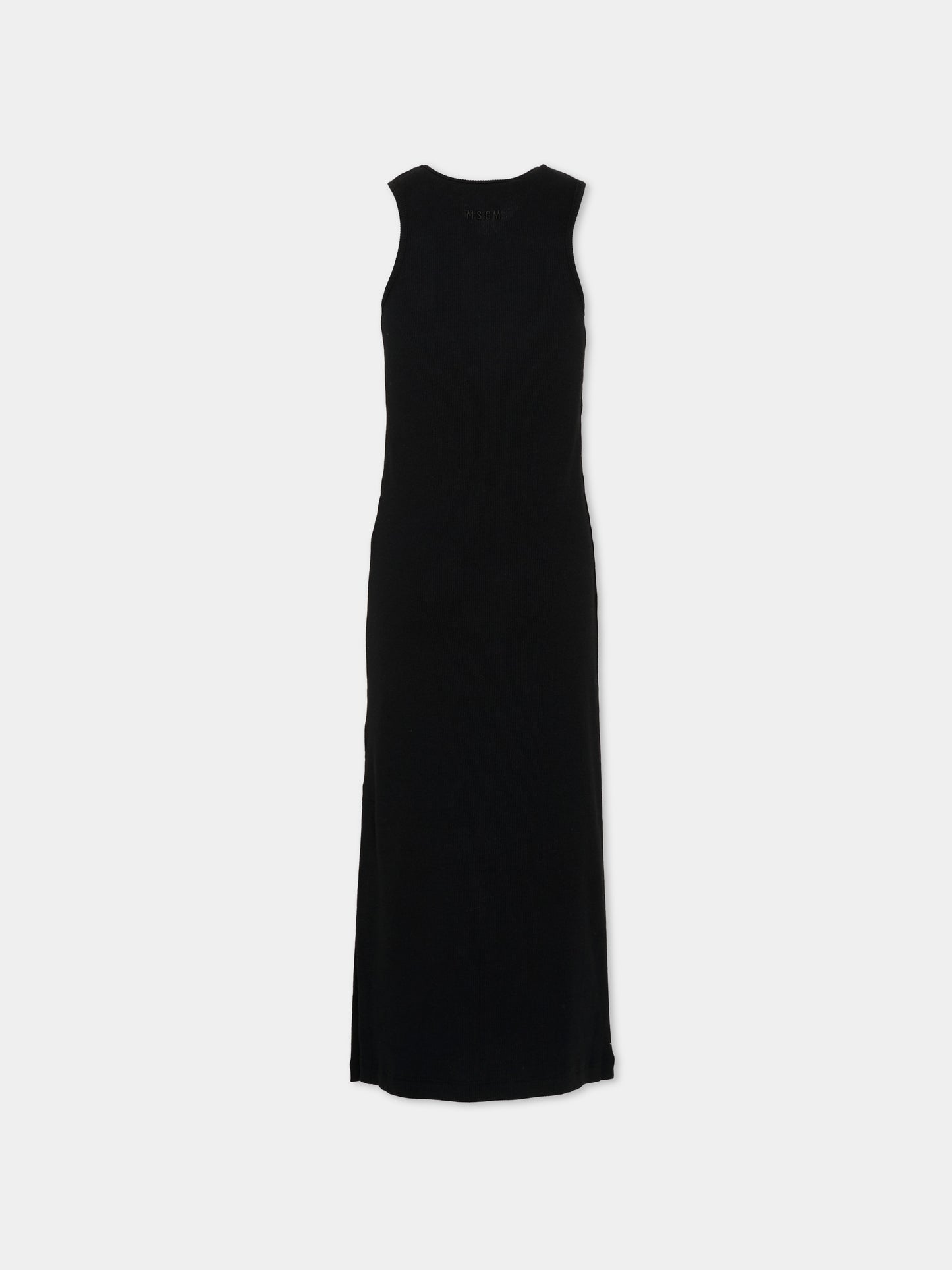 Vestito nero per bambina con paillettes,Msgm Kids,S6MSJGDR101 110