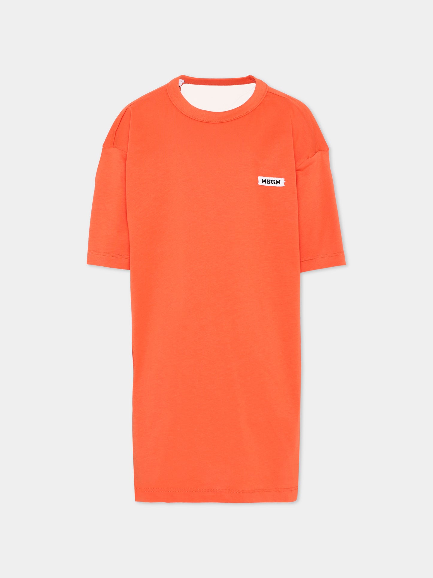 Vestito rosso per bambina con logo,Msgm Kids,S6MSJGDR169 MS074