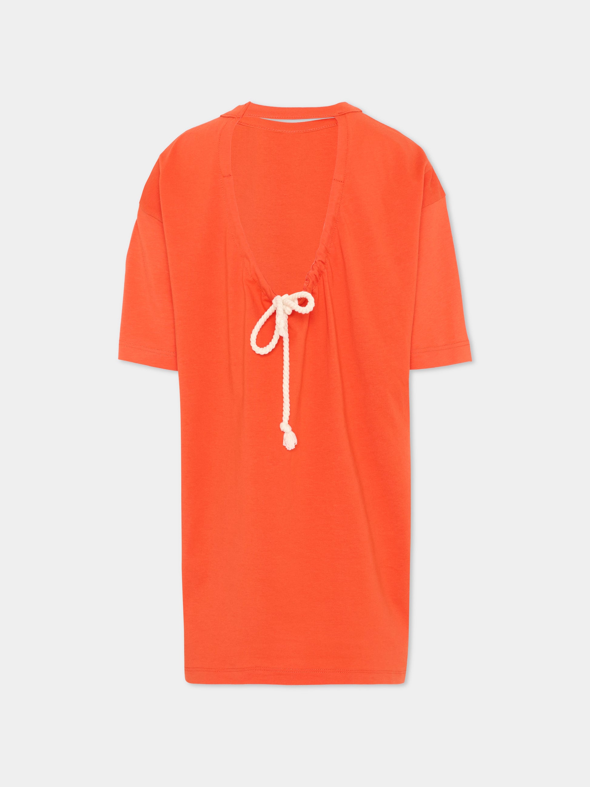 Vestito rosso per bambina con logo,Msgm Kids,S6MSJGDR169 MS074