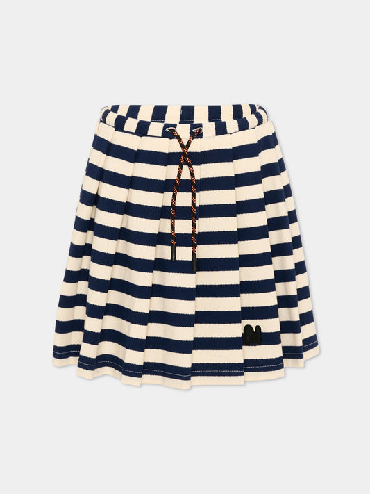 Gonna blu a righe per bambina,Msgm Kids,S6MSJGSK185 MS072
