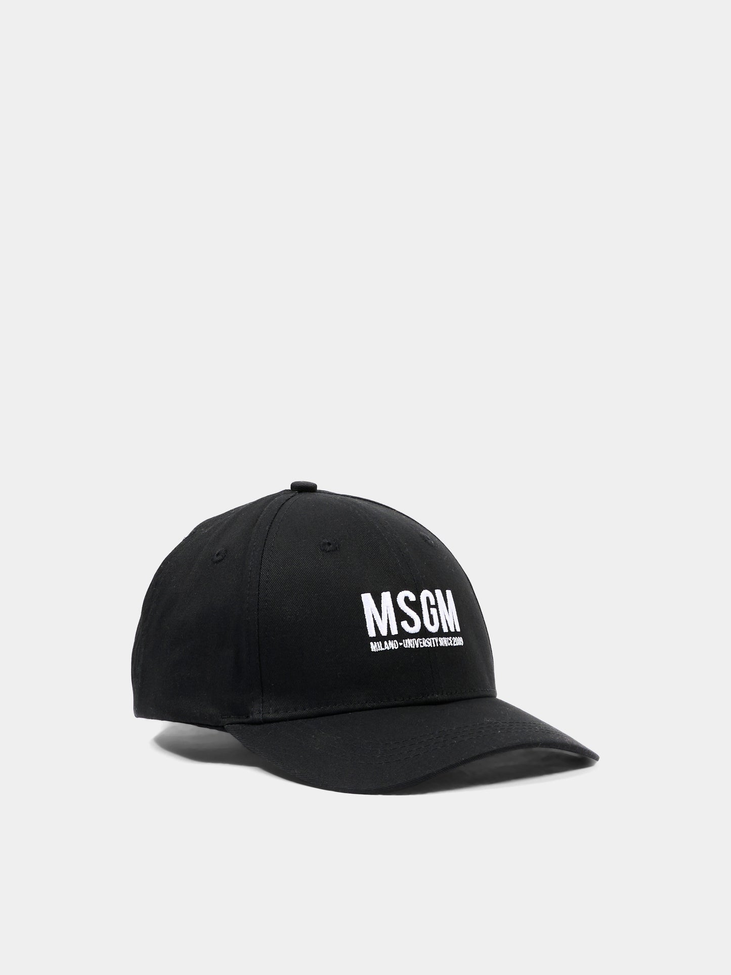 Cappello nero per bambini con logo,Msgm Kids,S6MSJUBC019 110