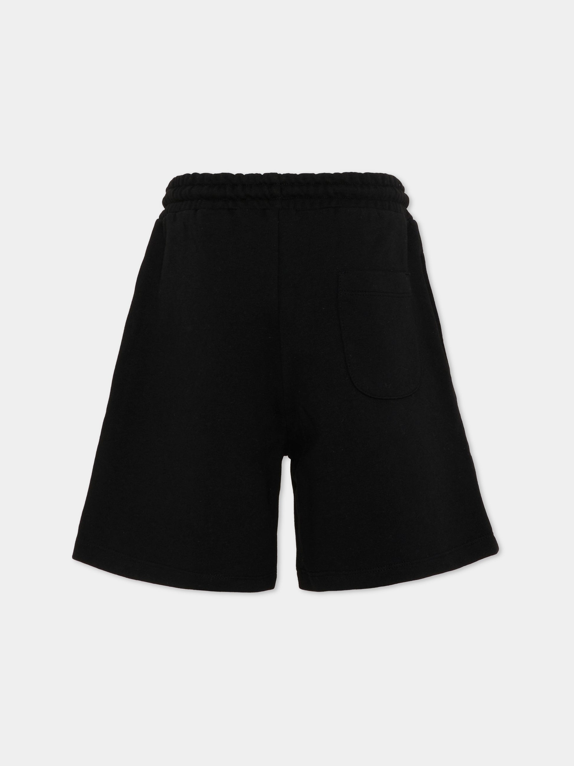 Shorts sportivi neri per bambini con logo,Msgm Kids,S6MSJUBE018 110
