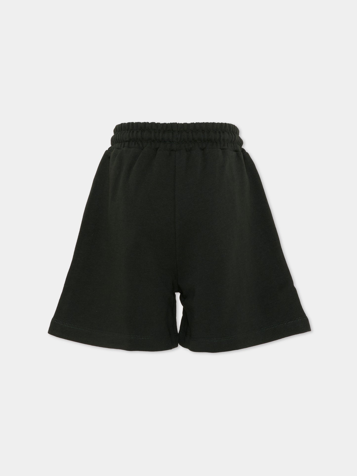 Shorts sportivi neri per bambini con logo,Msgm Kids,S6MSJUBE221 MS040