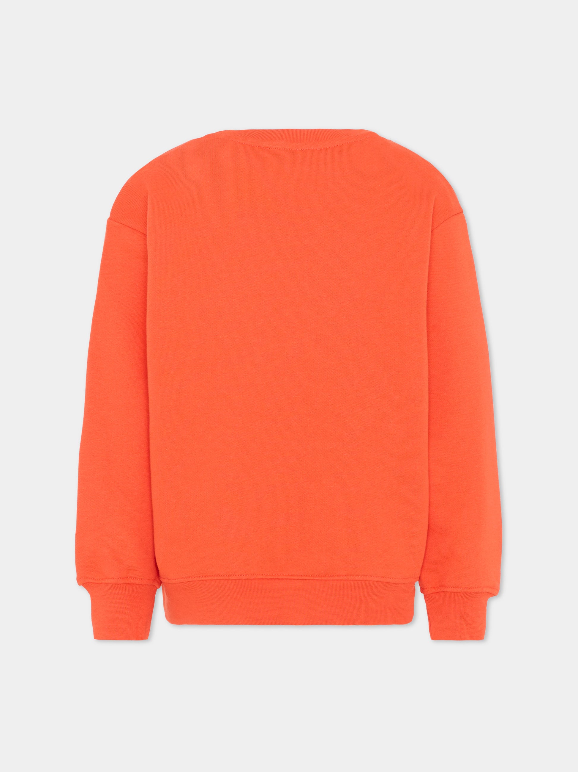 Felpa rossa per bambini con logo,Msgm Kids,S6MSJUSW007 MS074