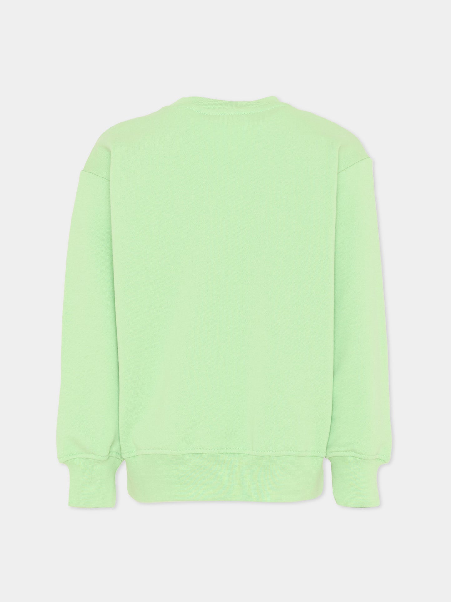 Felpa verde per bambini con logo,Msgm Kids,S6MSJUSW007 MS077