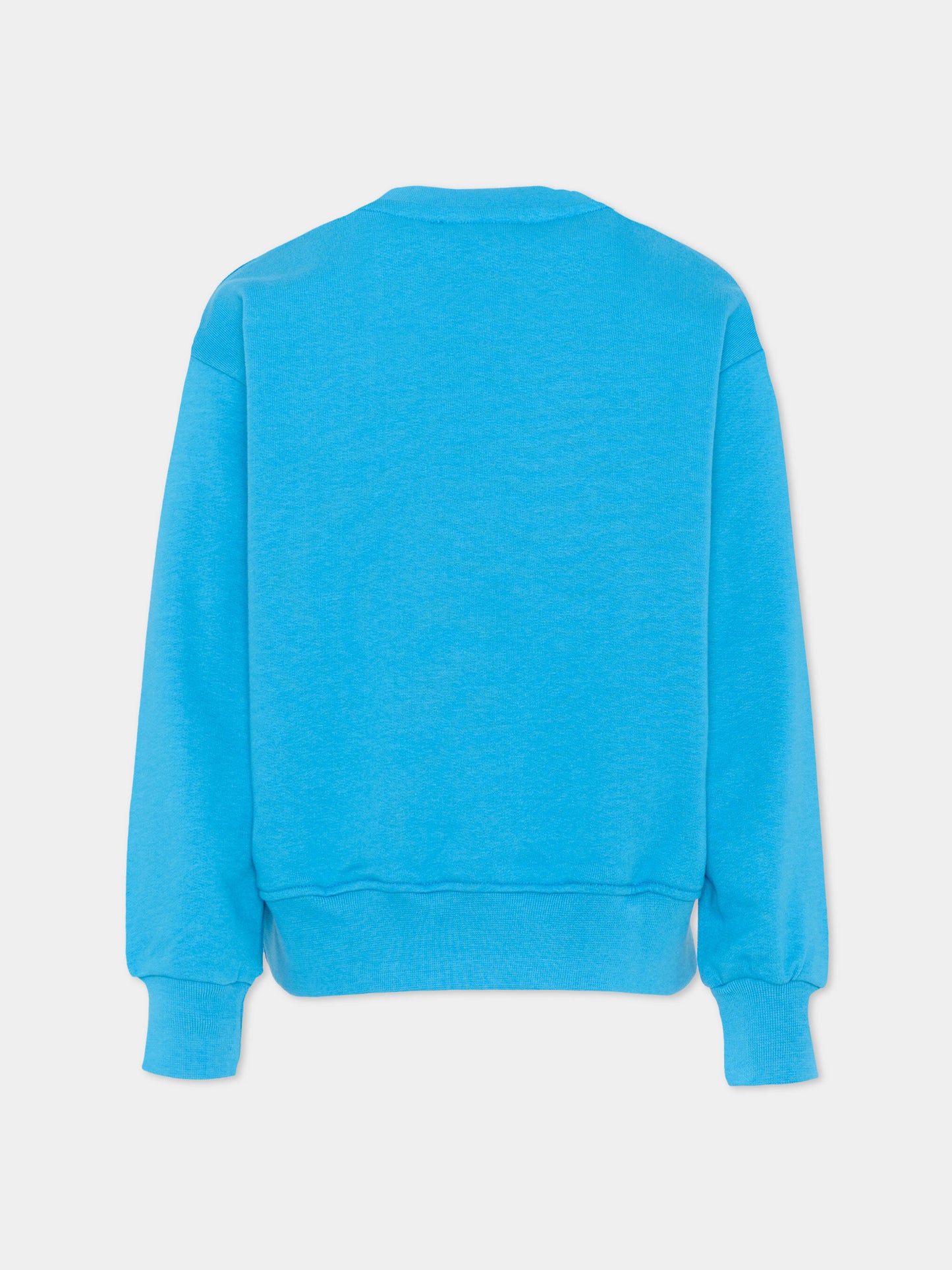 Felpa blu per bambini con logo,Msgm Kids,S6MSJUSW142 MS071