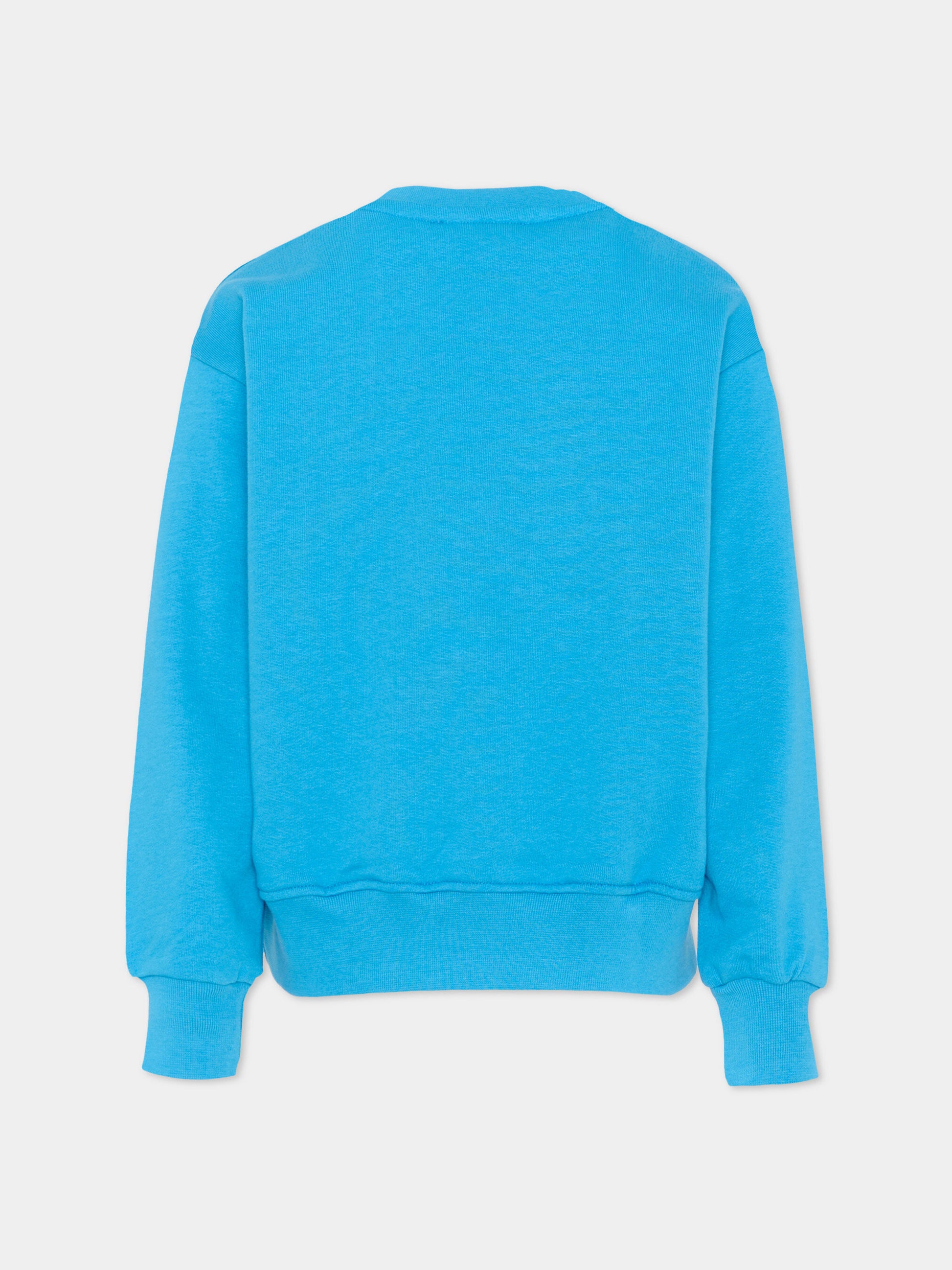 Felpa blu per bambini con logo,Msgm Kids,S6MSJUSW142 MS071