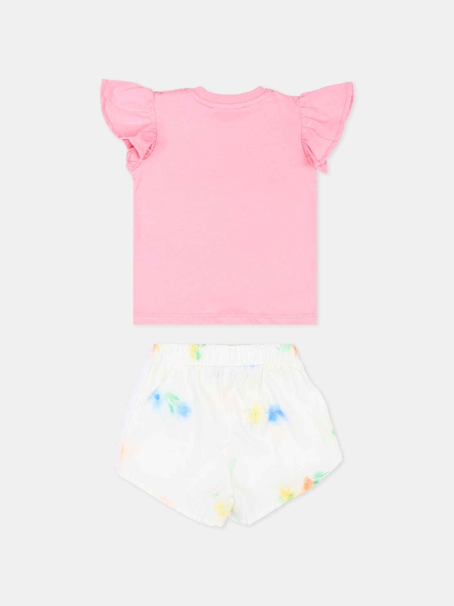 Completo sportivo rosa per neonata con logo,Msgm Kids,S6MSNGTR268 MS082