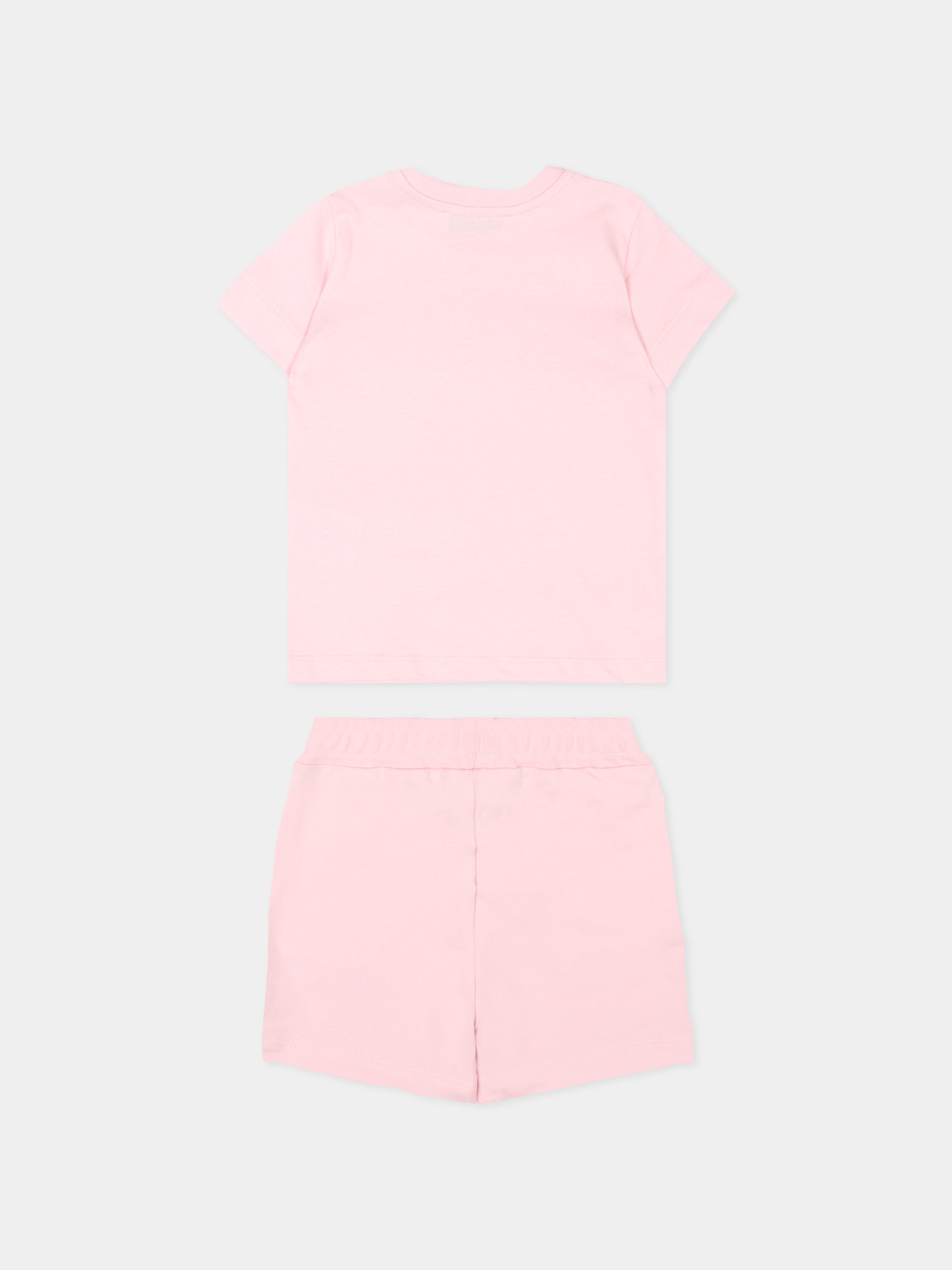Completo sportivo rosa per neonata con logo,Msgm Kids,S6MSUNTR264 MS076