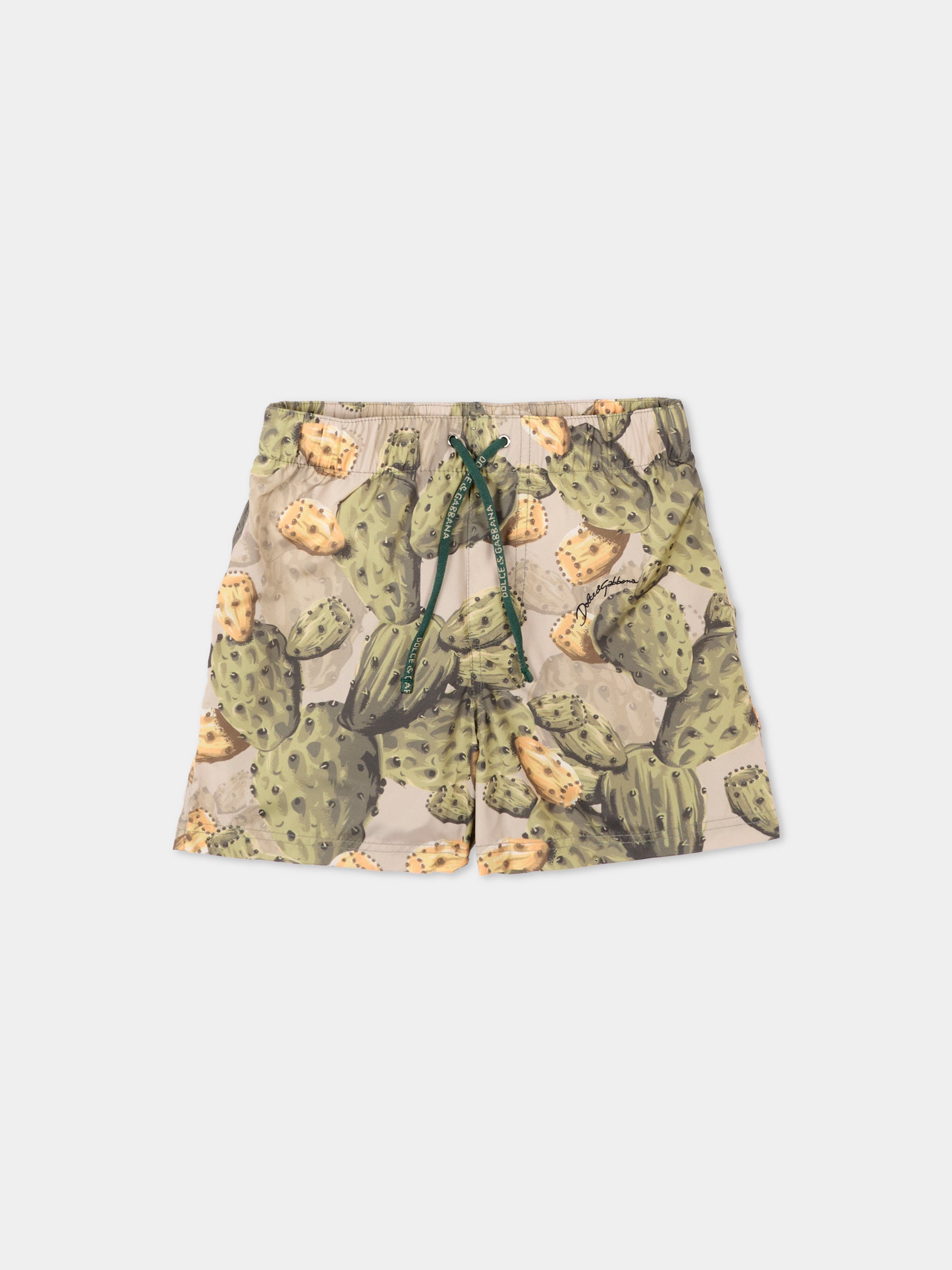 Boxer mare multicolor per neonato stampa fichi d’India,Dolce & Gabbana Kids,L1J818 ON0CI HA5XN